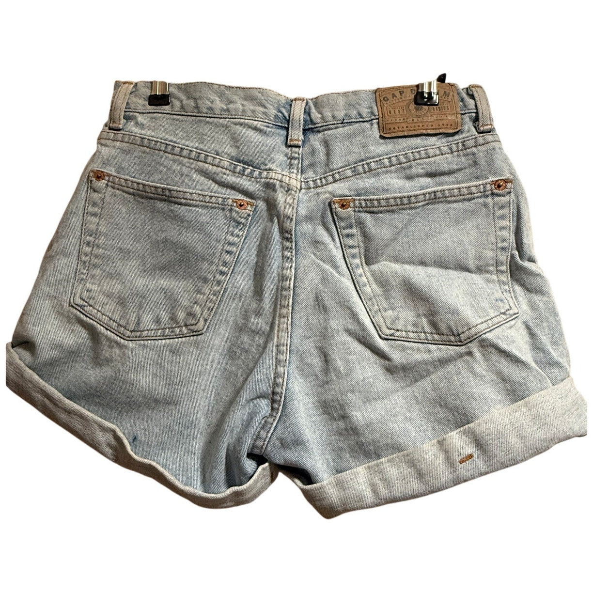 Vintage GAP Blue Button Fly Denim High Waisted Shorts - Size 8