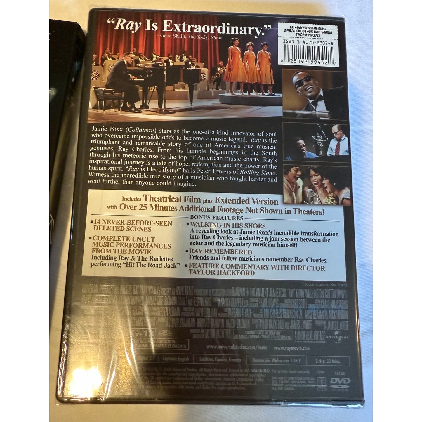 Ray Charles Widescreen Edition DVD Jamie Foxx BRAND NEW SEALED
