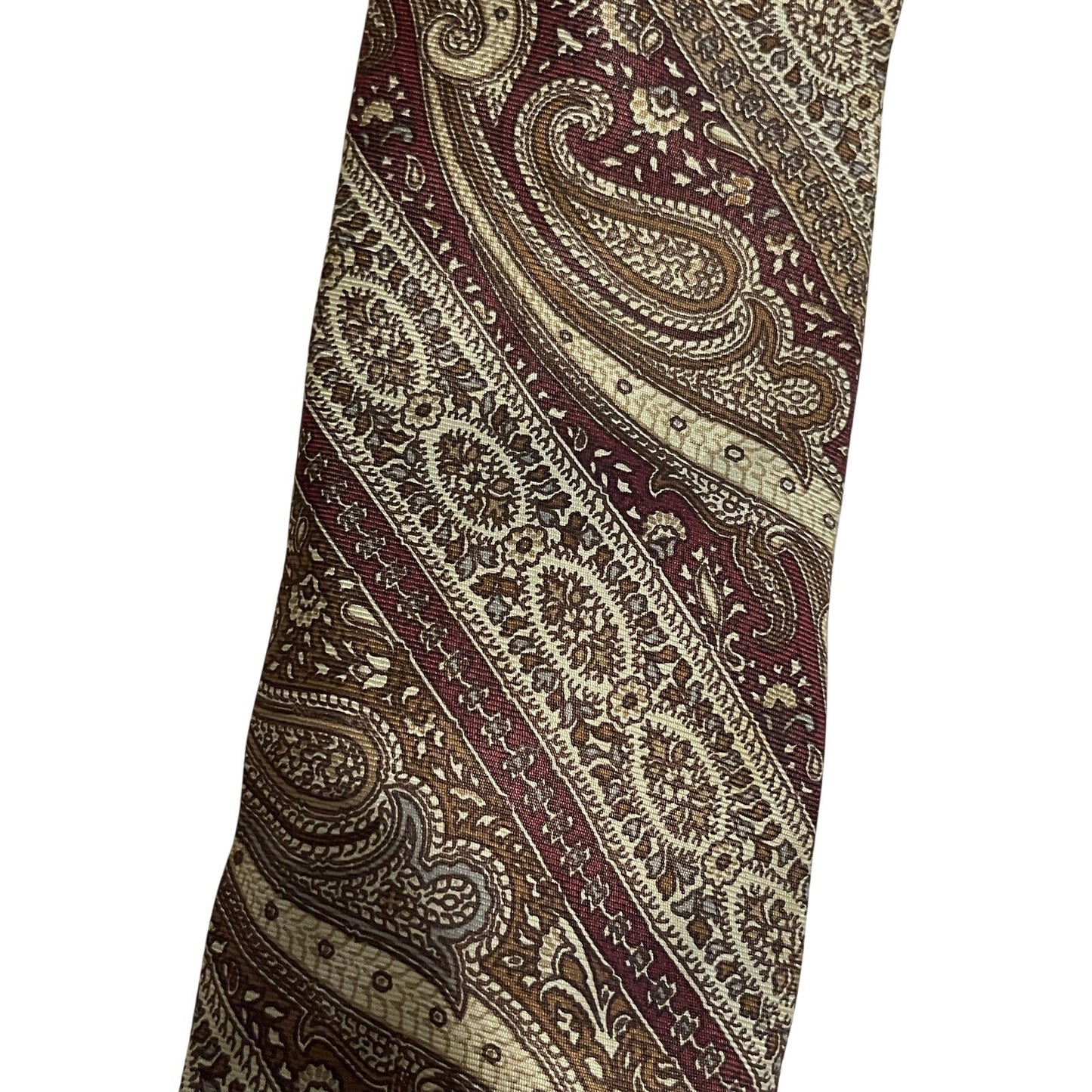 Vintage Robert Talbott Hand Sewn 100% Italian Silk Necktie Paisley Print