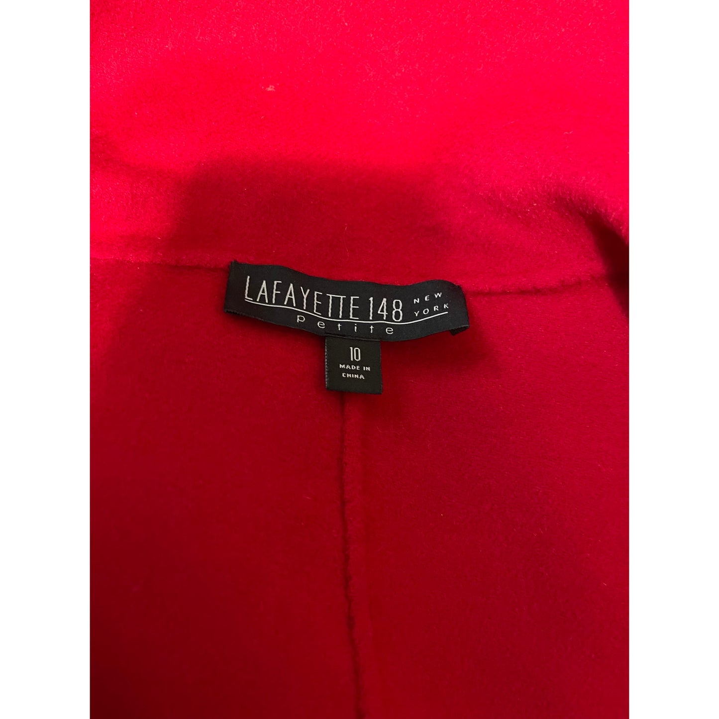 Lafayette 148 New York Red Size 10 Petite Wool & Angora Blazer