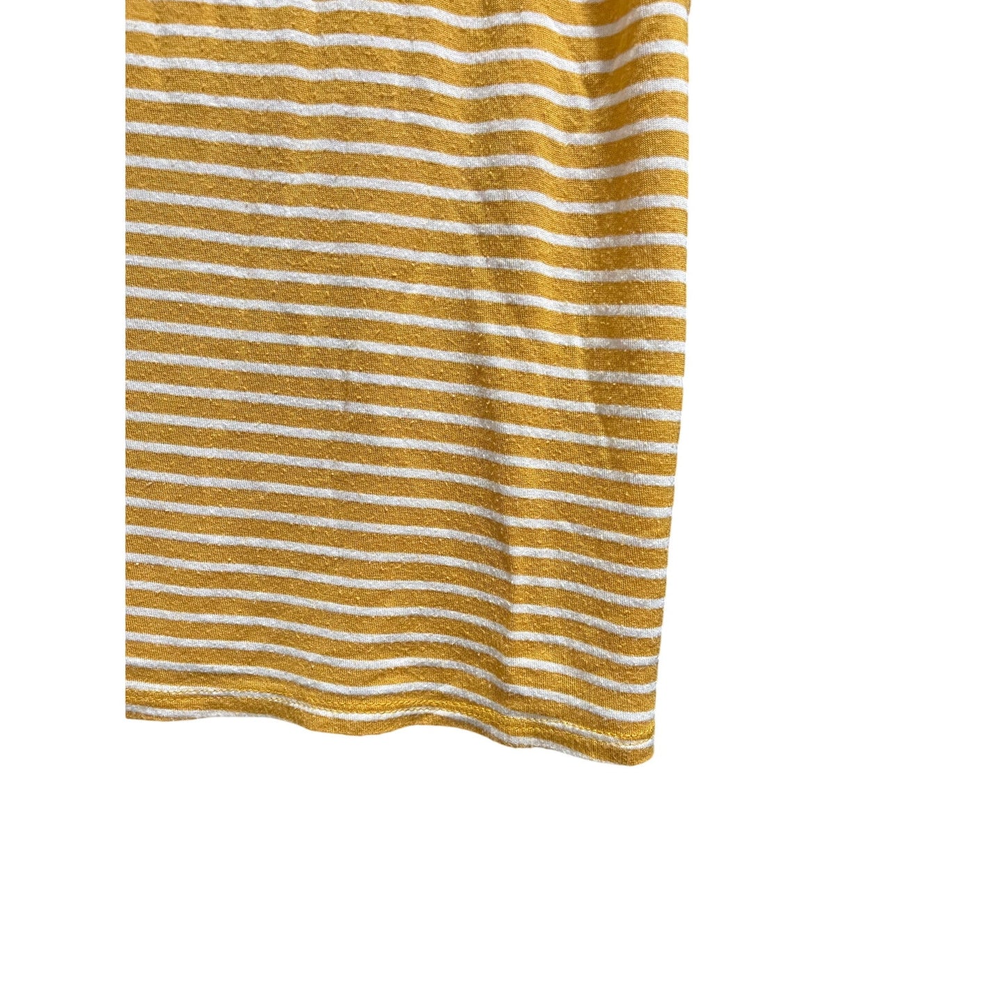Unbranded Mustard Yellow & White Striped Short Sleeve Super Soft T-Shirt