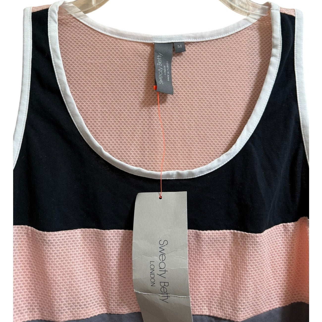 Sweaty Betty Morgan Workout Vest - NWT - Black & Pink - Medium