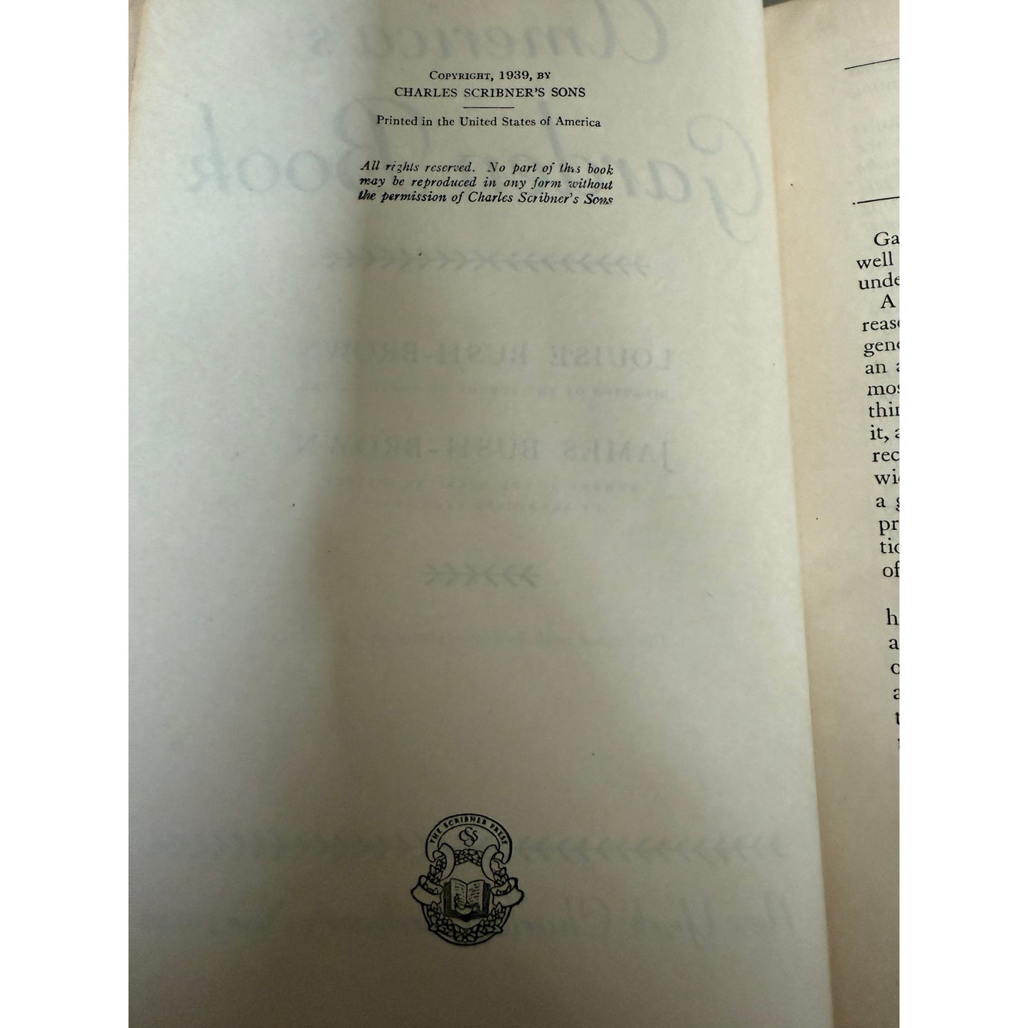America's Garden Book (1949, Scribner) Louise Bush-Brown Hardcover
