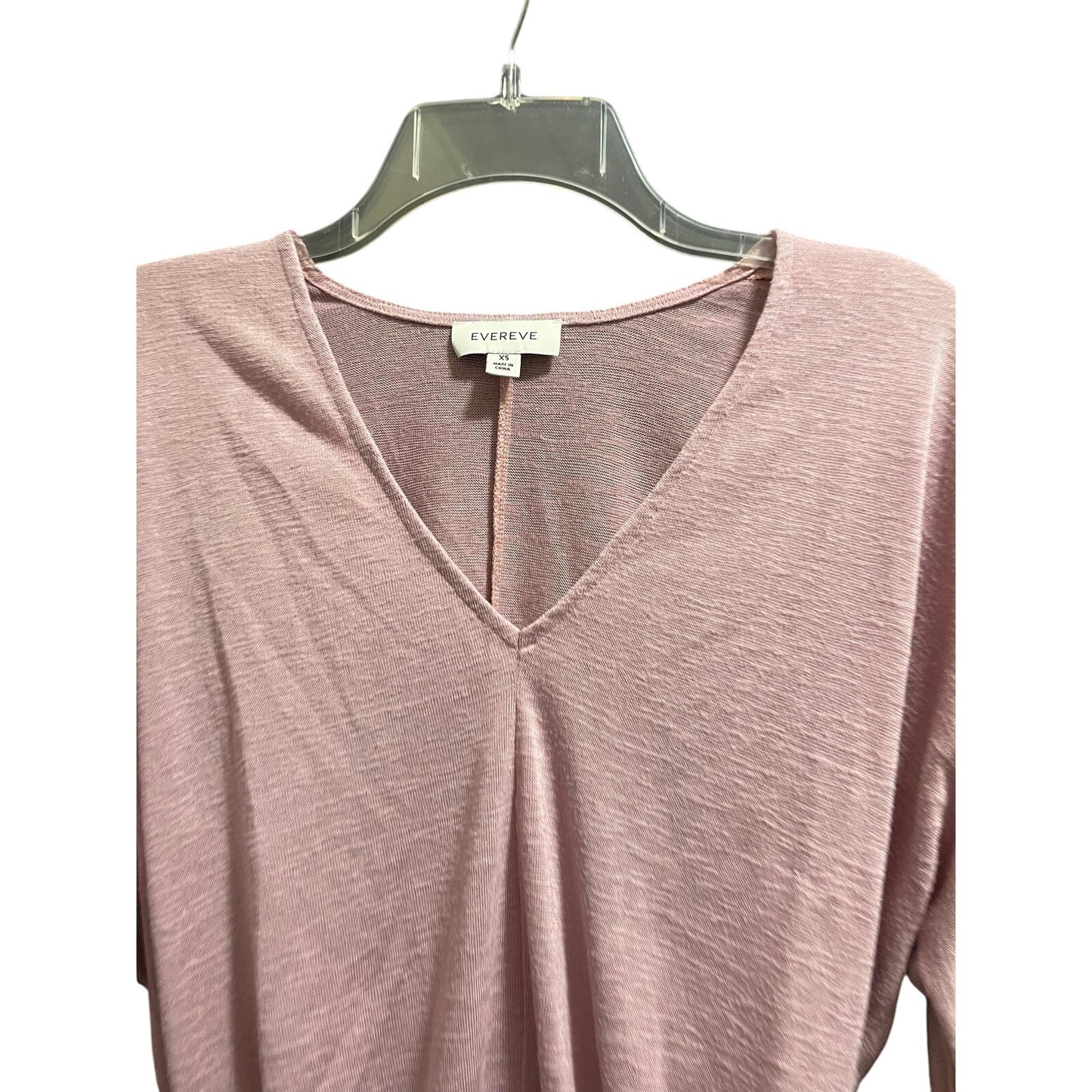 Evereve Size XS Light Pink/Purple Long Sleeve Cinched Waist Sweater Blouse