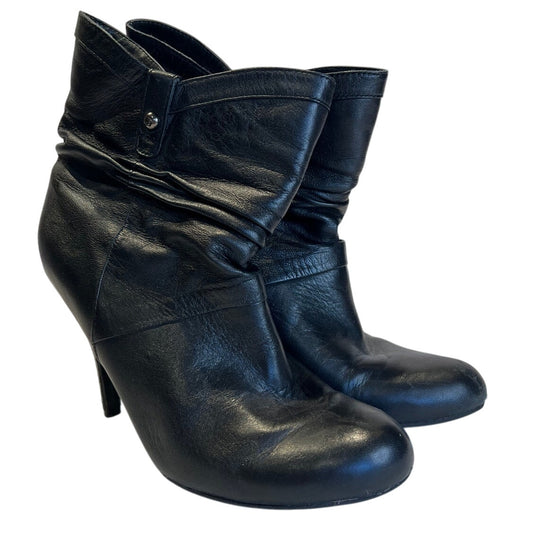 Vintage Leather Guess Stiletto Heel Ankle Boots - Black - Size 7.5M