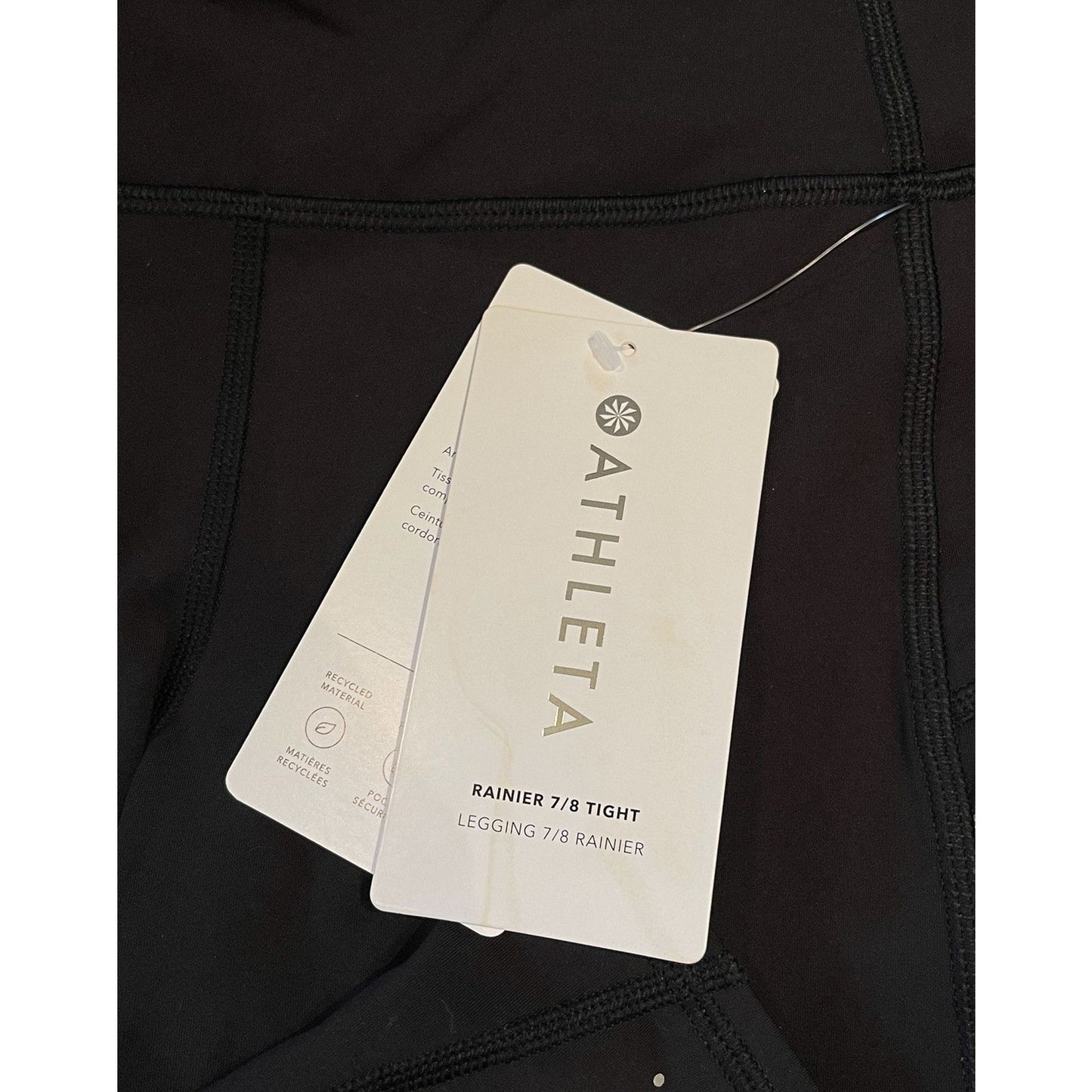 NWT Athleta Rainier Tight Black Leggings w/Pockets - Size Medium
