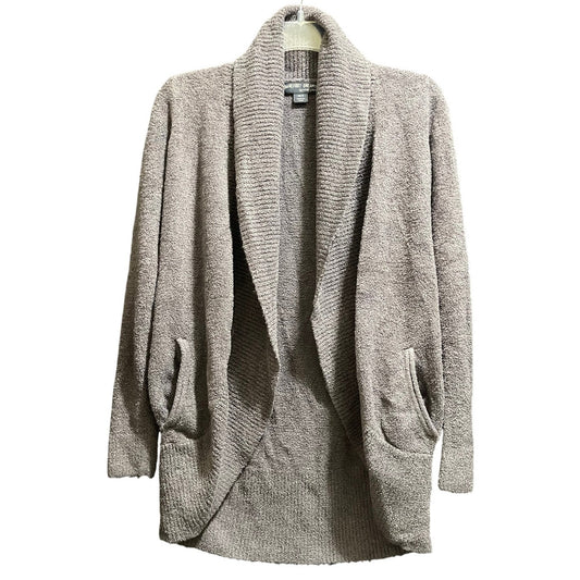 Barefoot Dreams CozeChic Light Dark Gray XS/S Open Cardigan