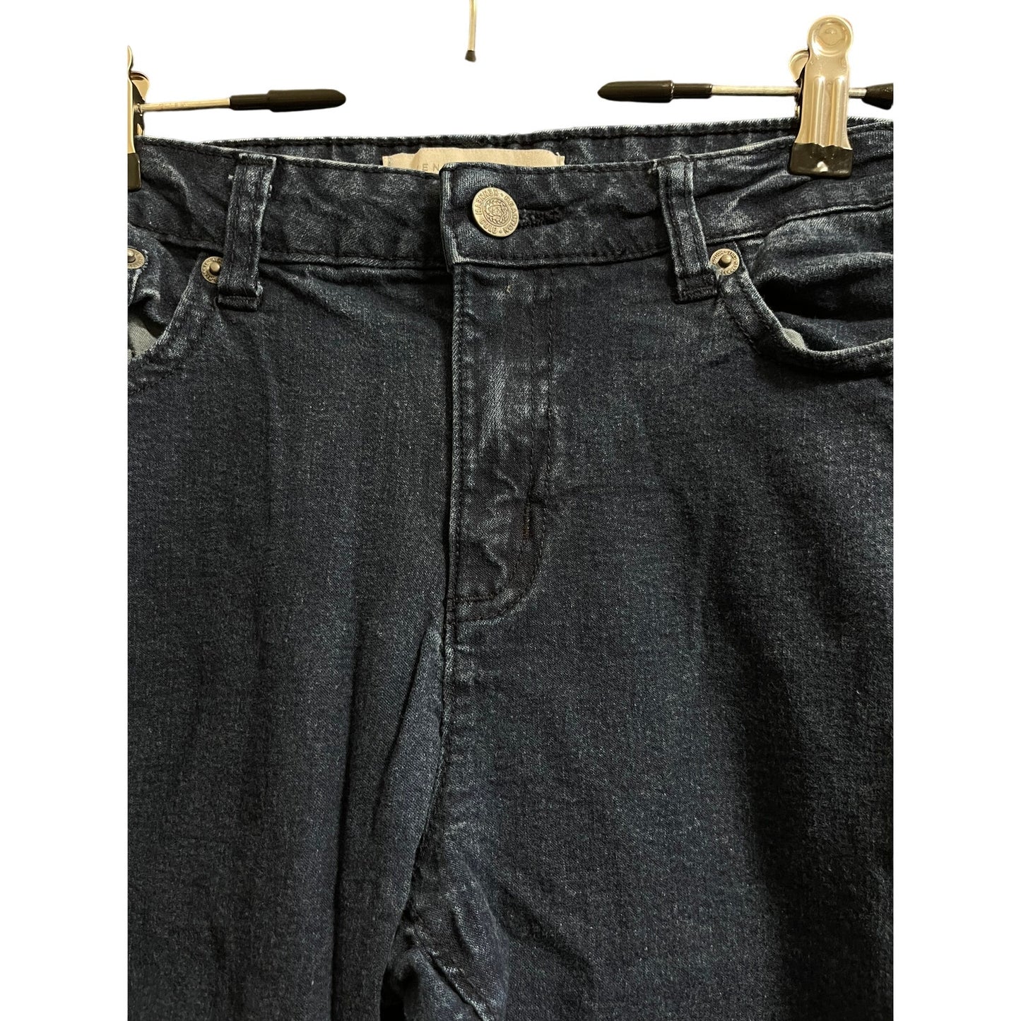 Kenneth Cole Reaction Straight Leg Size 10 Dark Wash Blue Jeans