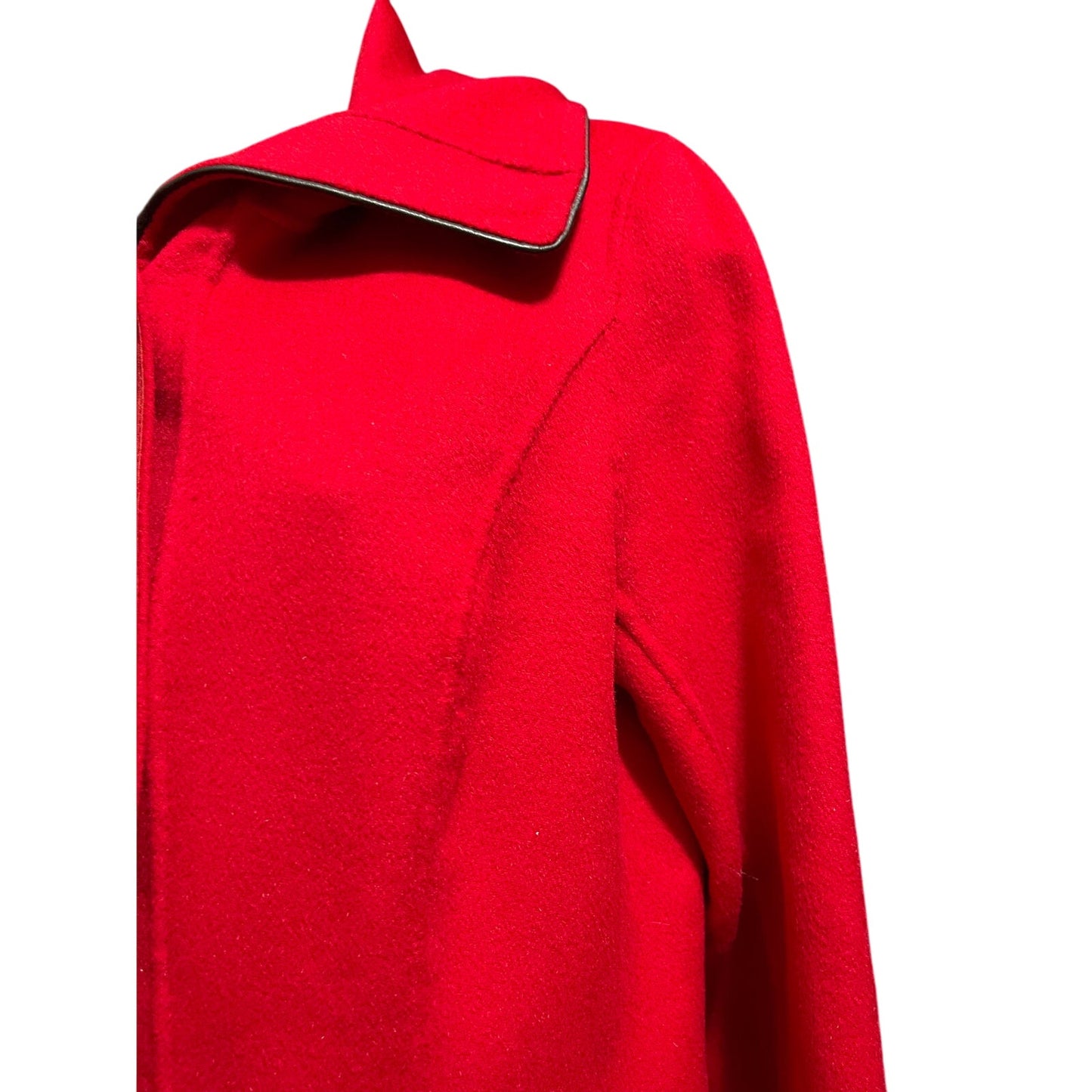 Lafayette 148 New York Red Size 10 Petite Wool & Angora Blazer