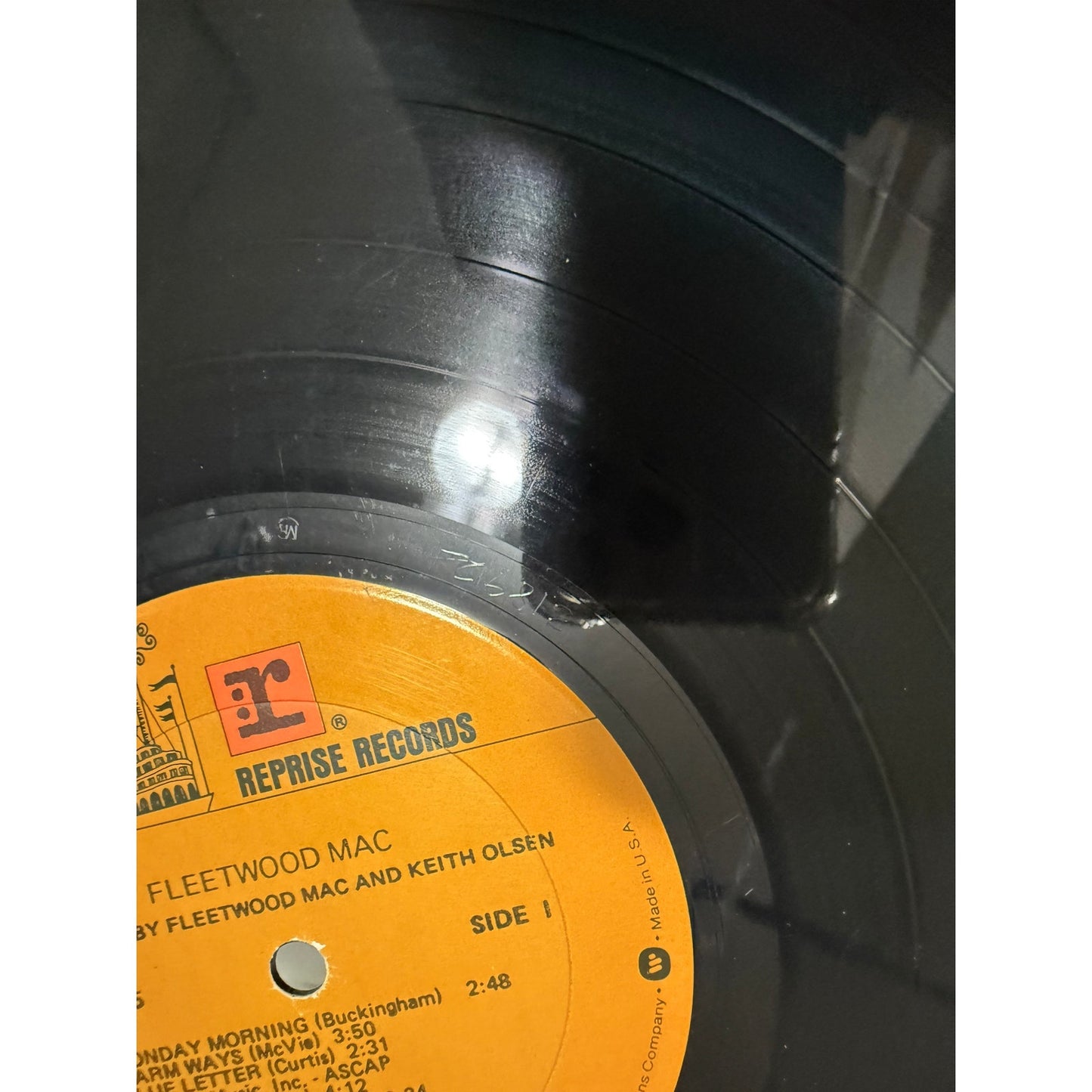 Fleetwood Mac Self Titled LP 1975 Lyric Insert MS 2225 Textured Cover 12" Vinyl
