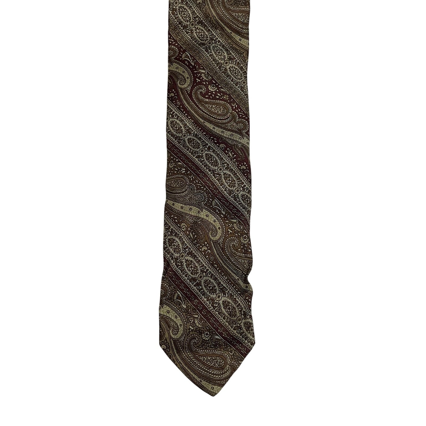 Vintage Robert Talbott Hand Sewn 100% Italian Silk Necktie Paisley Print