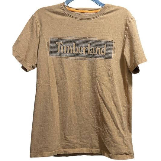 Timberland Size Men's Small Brown T-Shirt 100% Cotton - Graphic - Y2K