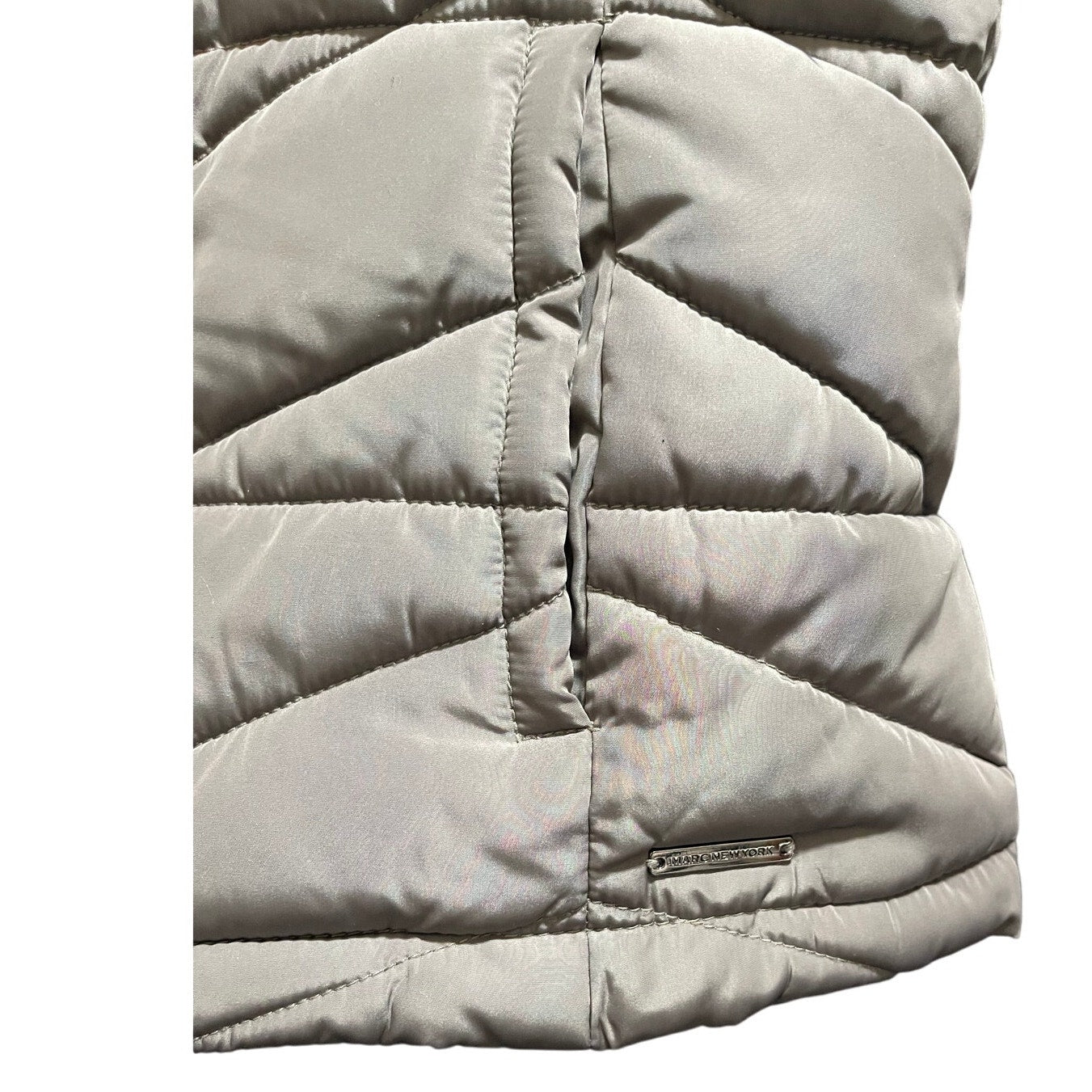 Marc New York Performance Gray / Greenish Puffer Vest - Women's Medium