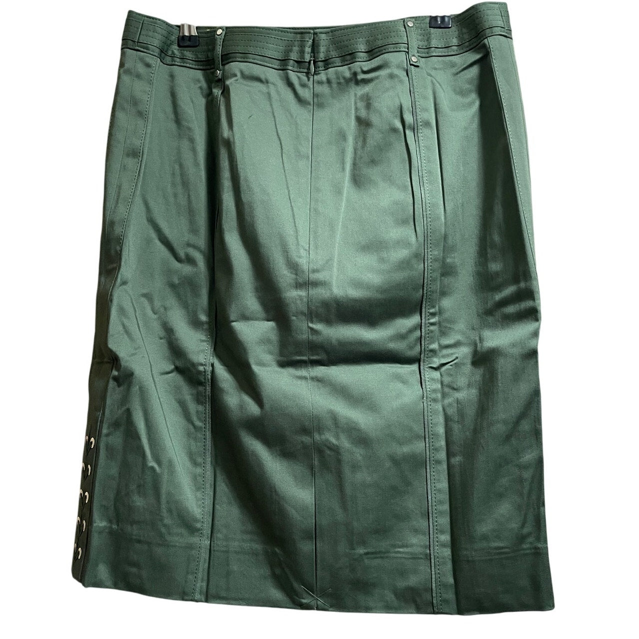 NWT White House Black Market Olive Green Pencil Skirt - Sateen - Size 8