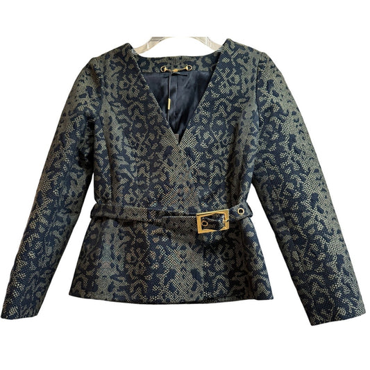 Gucci Python Snake Print Jacket w/ Belt Style 319227 size 40 - NWT - $2,750 MSRP