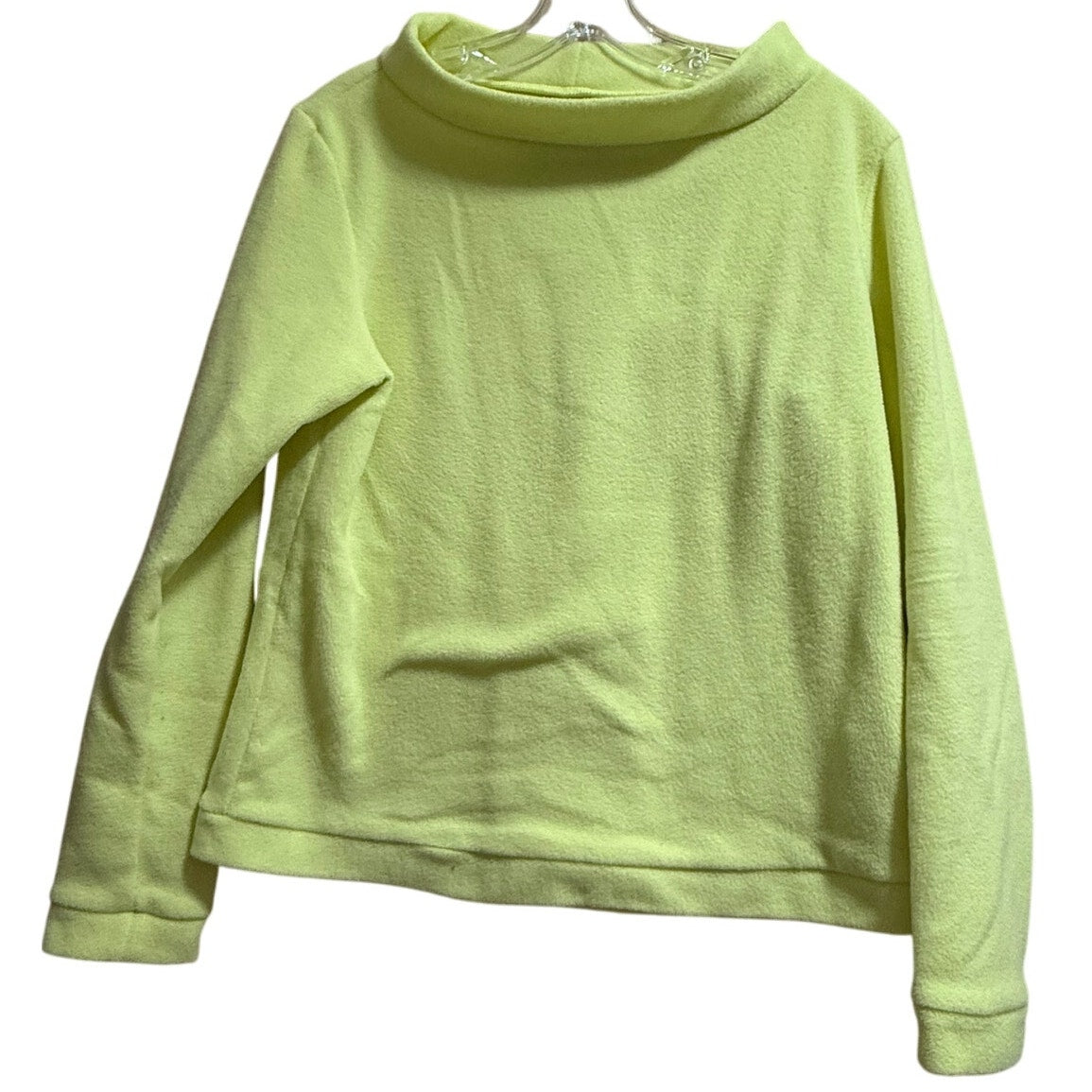 Dudley Stephens Neon Yellow Fleece Pullover Sweatshirt - Medium