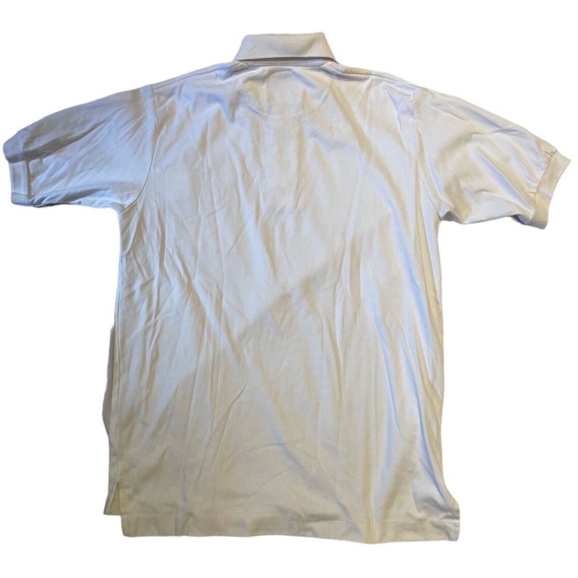 Vintage  Bermuda Railway  100% Cotton Medium White Polo Shirt