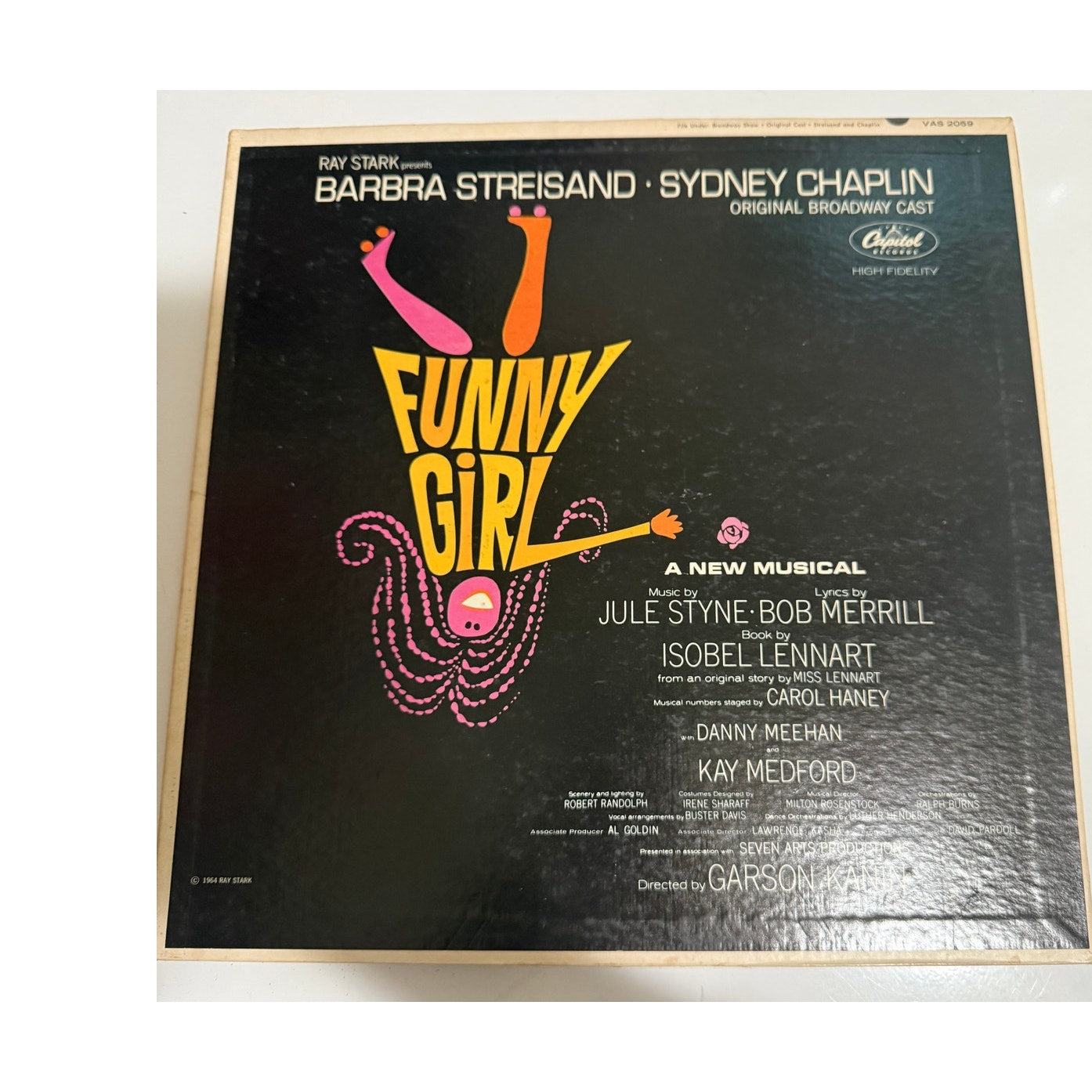 Funny Girl Original Broadway Cast Barbara Streisand 1964 LP 12" Vinyl VG+