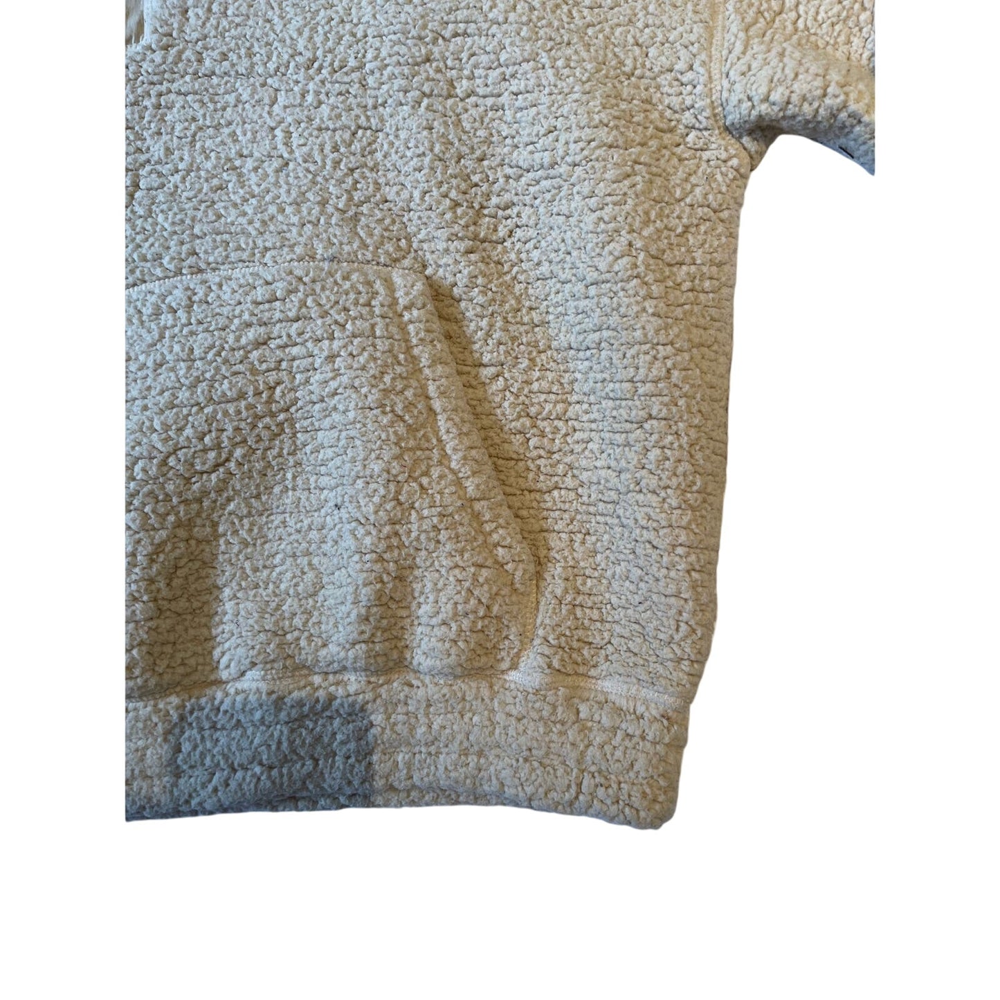 Offline by Aerie Women's Beige Long Sleeve Fuzzy Collared 1/4 Zip Sherpa