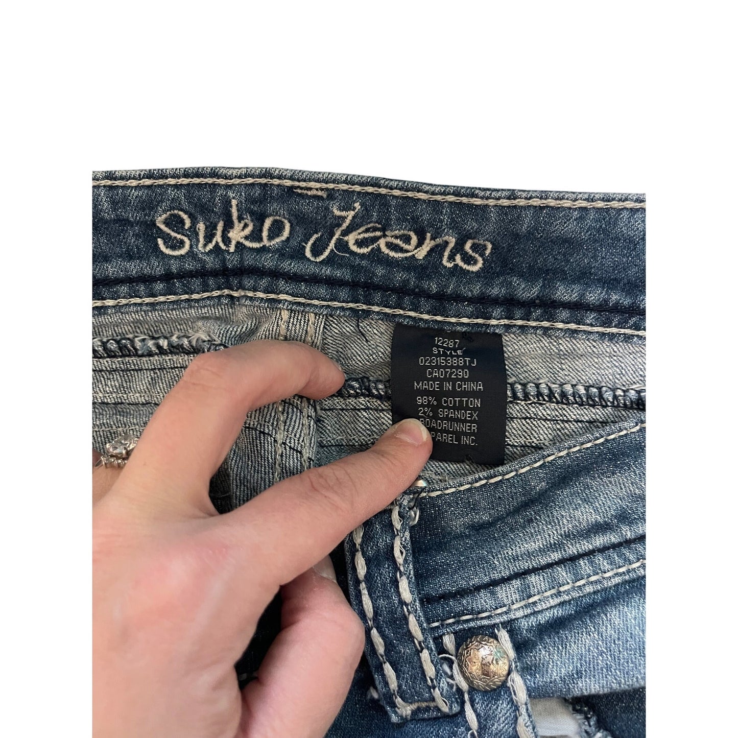 Suko Jeans Size 8 Embellished Straight Leg Jeans - Y2K