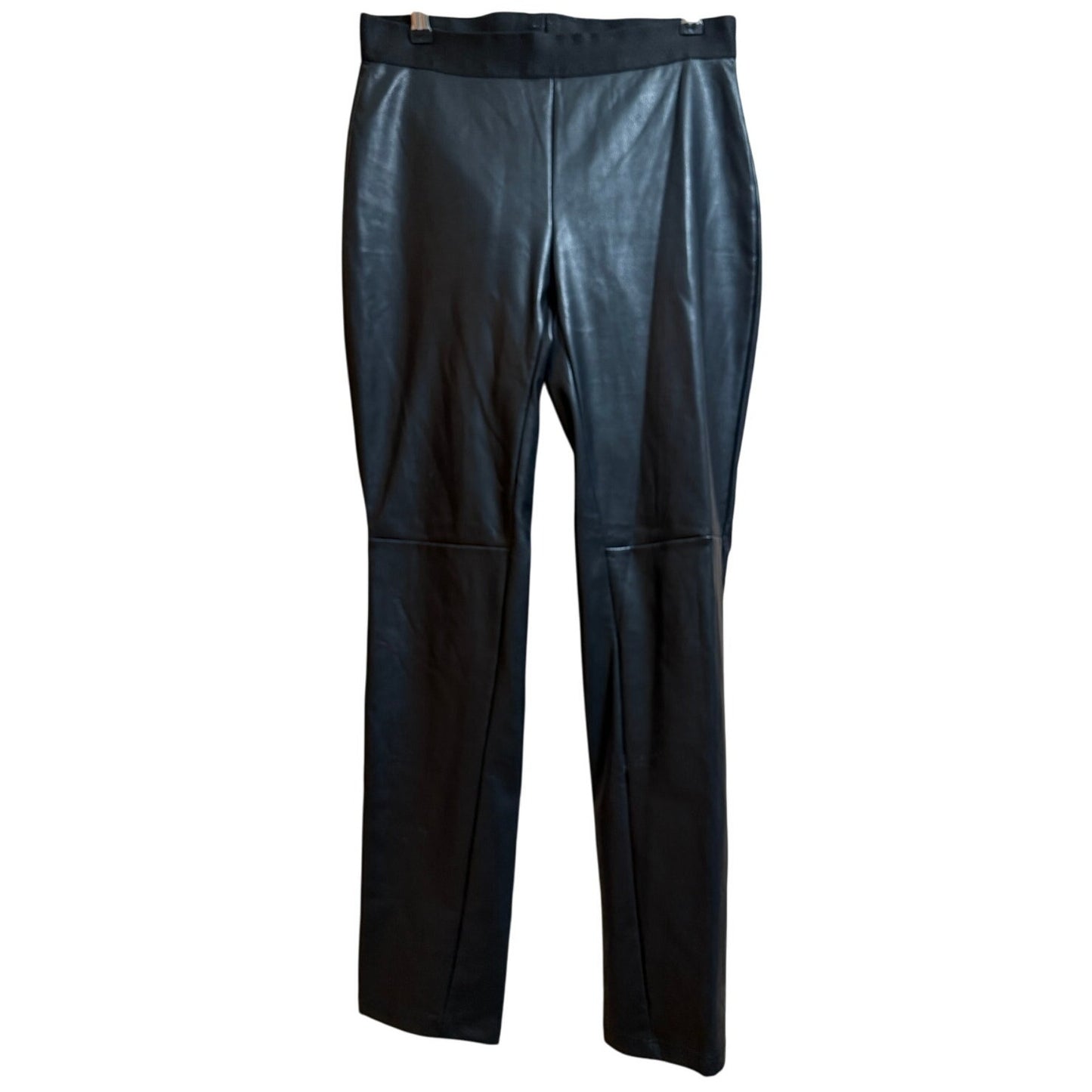 Emerson Fry Black Faux Leather Pull On Skinny Pants - Size Medium