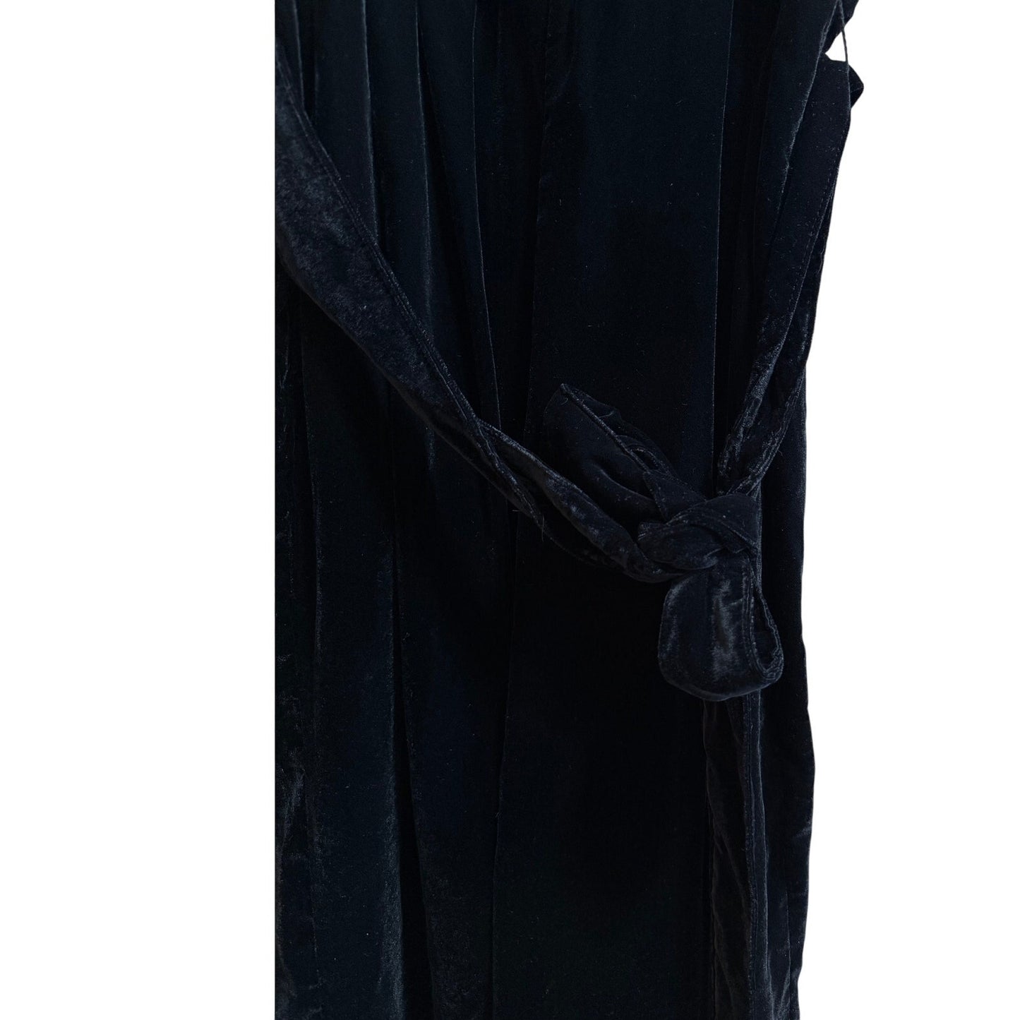 GAP Black Velvet Sleeveless Jumpsuit w/Belt - Small Petite - NWT $118 MSRP