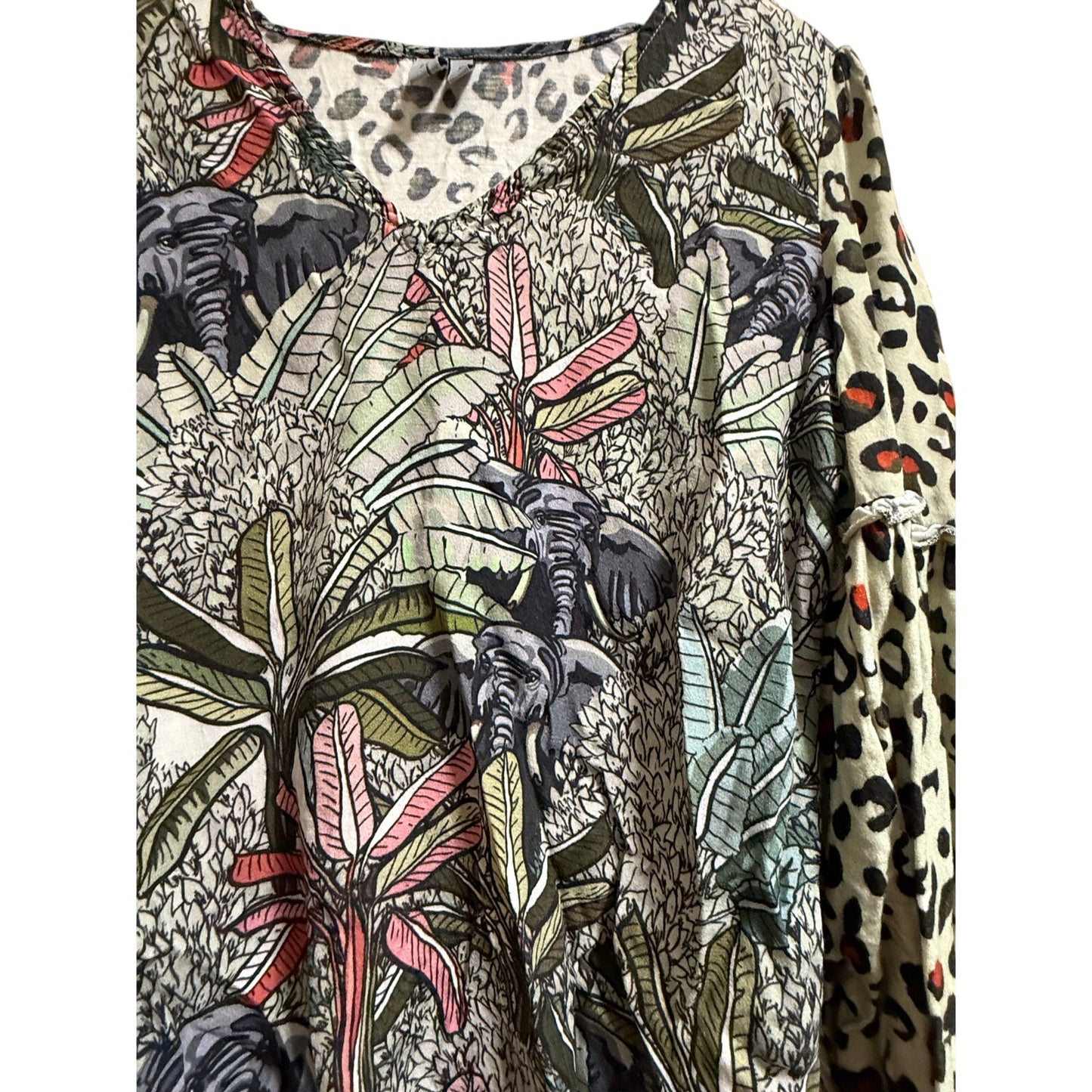 Blank London Long Sleeve Animal Print Blouse - Size Small - Anthropologie