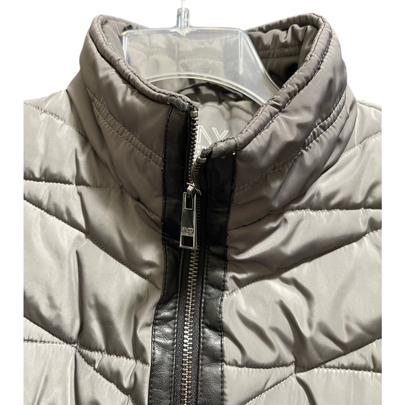Marc New York Performance Gray / Greenish Puffer Vest - Women's Medium