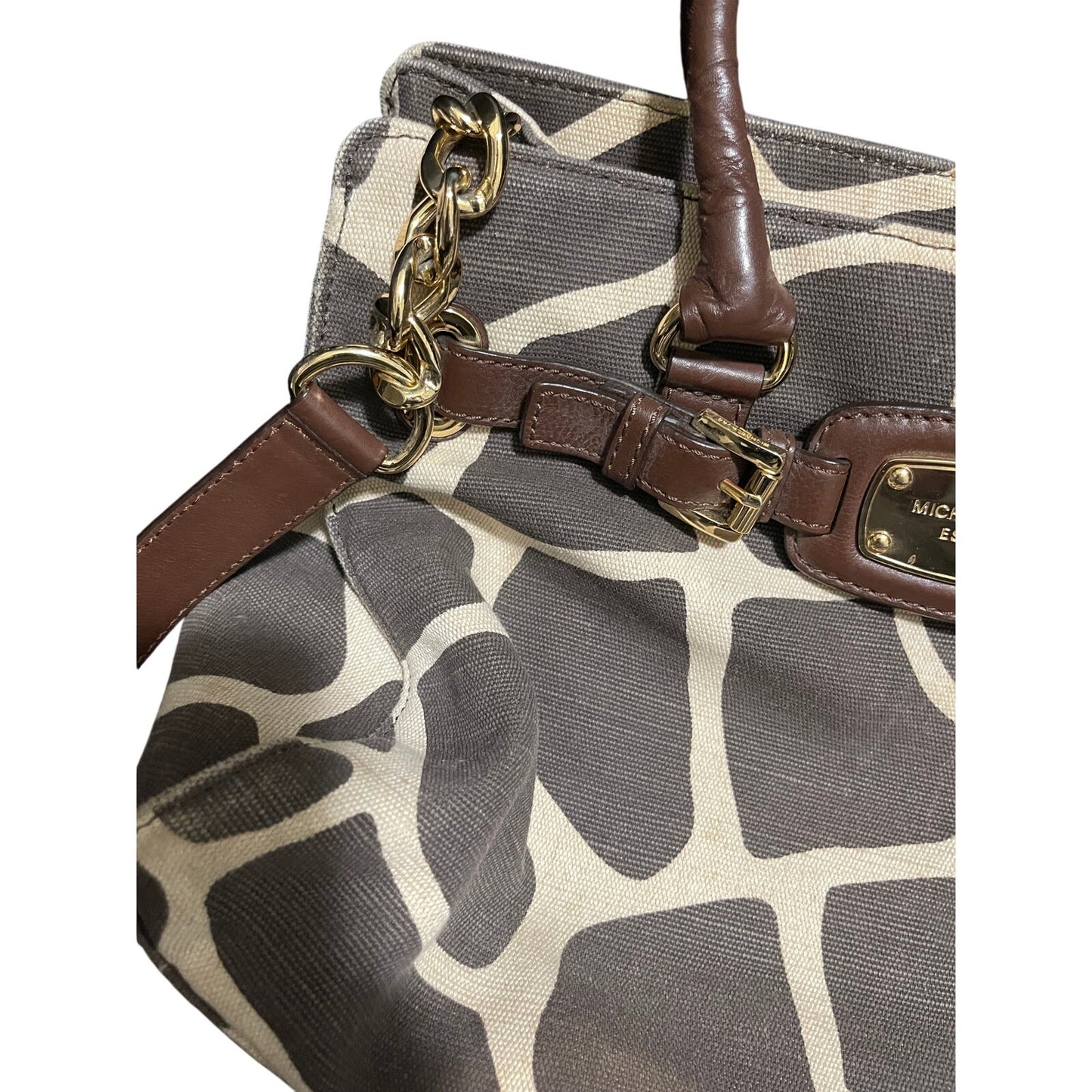 Michael Kors Hamilton Giraffe Print Shoulder Bag / Purse