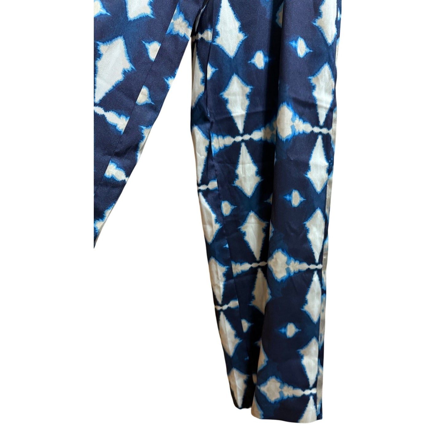 Banana Republic Blue White Patterned Wide Leg Pants - Small - NWT - $90 MSRP