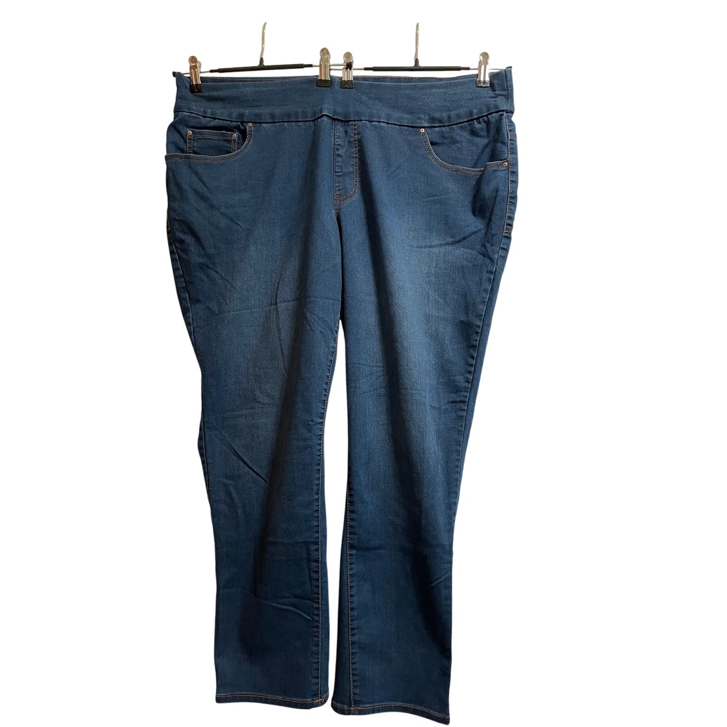 Faded Glory Stretch No Button Skinny 22W Blue Jeans - Women's