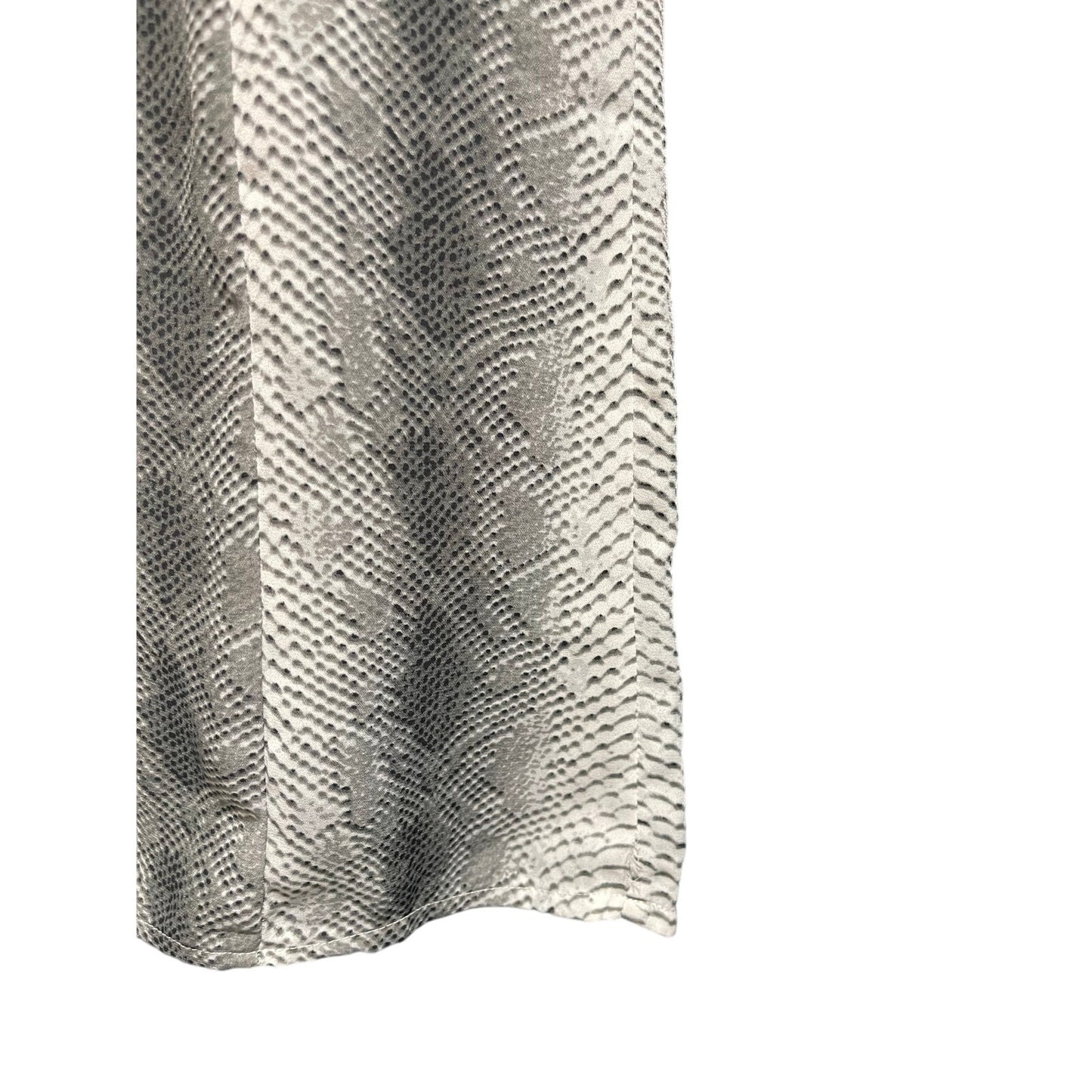 Buddy Love Size XS Gray and White Snakeskin Print Full Button Mini Dress