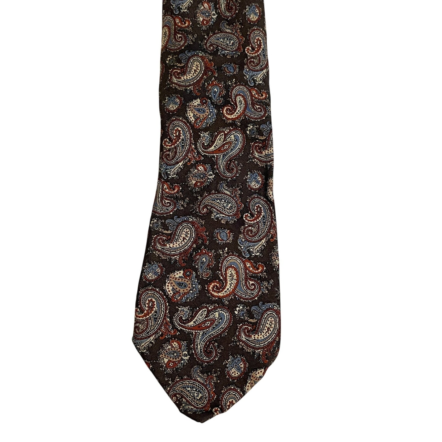 Vintage Neiman Marcus Italian Made 100% Silk Paisley Print Necktie - Men's Tie