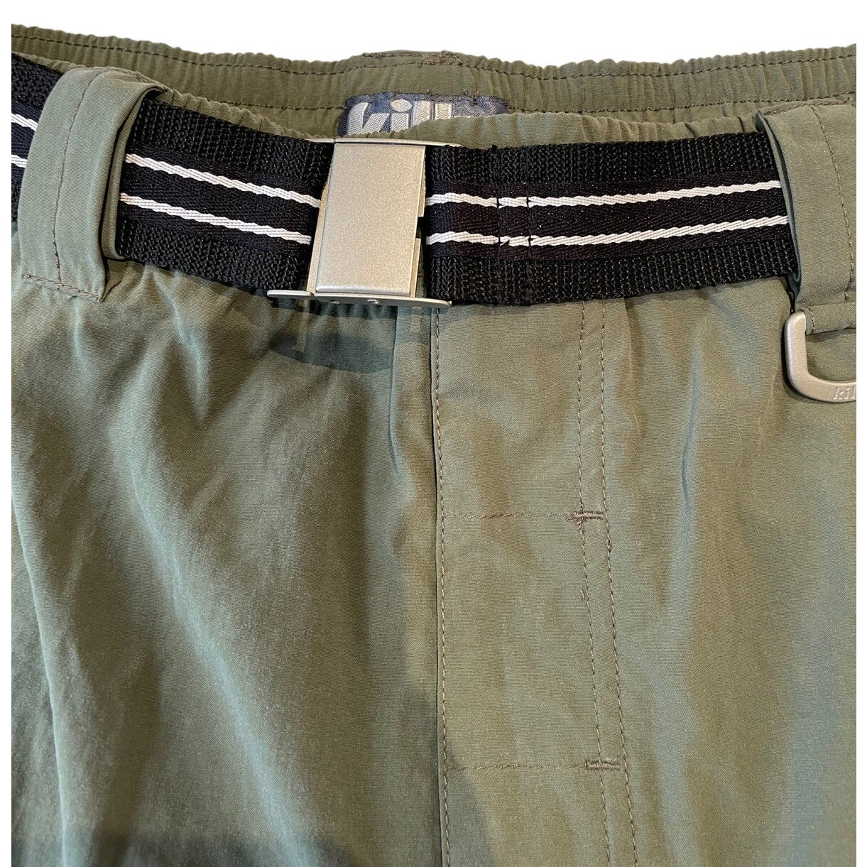 Killy Sport - Size Large - Green Shorts w/Belt - Zipper Pockets