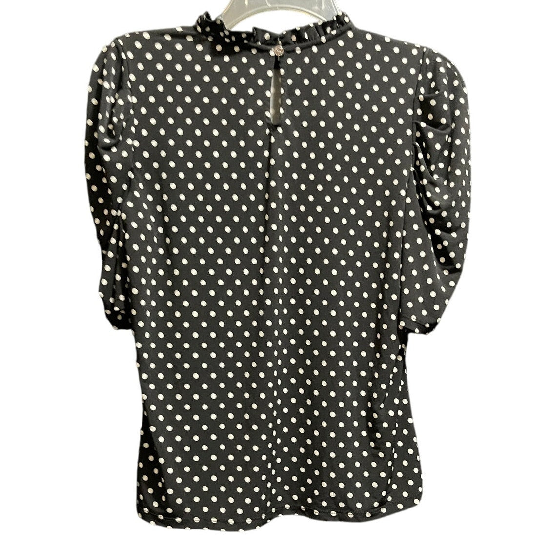 CeCe Black and White Polka Dot Blouse - Women's Size XS