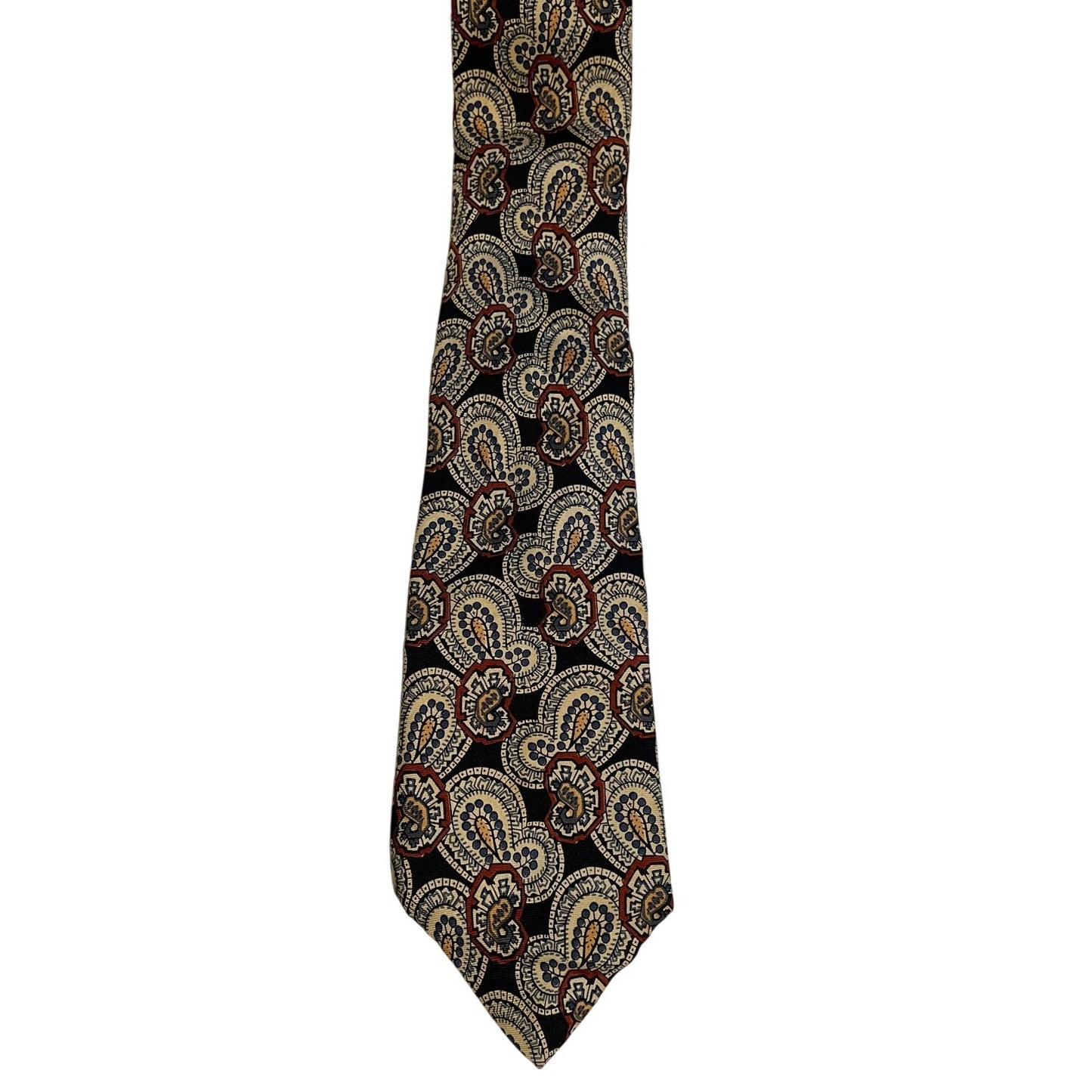 Vintage Liberty of London 100% Silk Blue Red Patterned Necktie Men's Tie