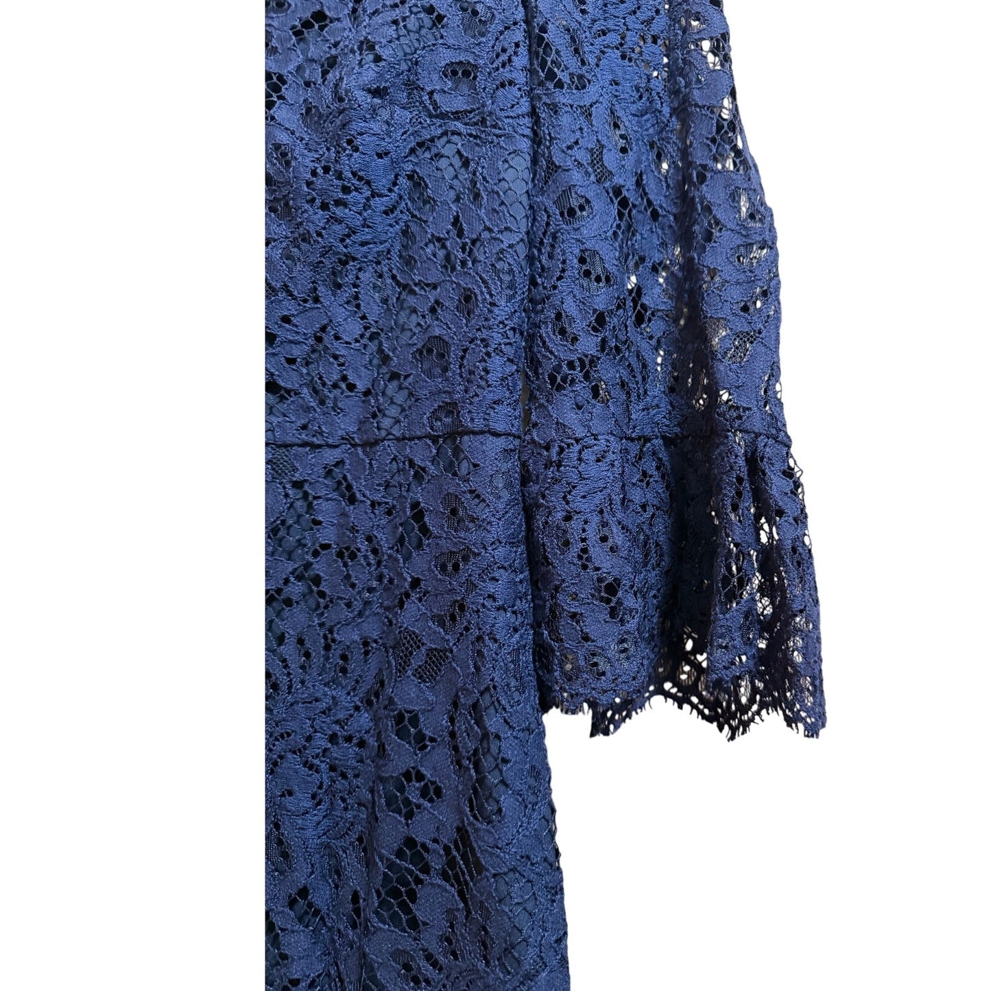 Draper James Navy Blue Lace Midi Dress - 3/4 Sleeve - Size 6 - NWT $195 MSRP