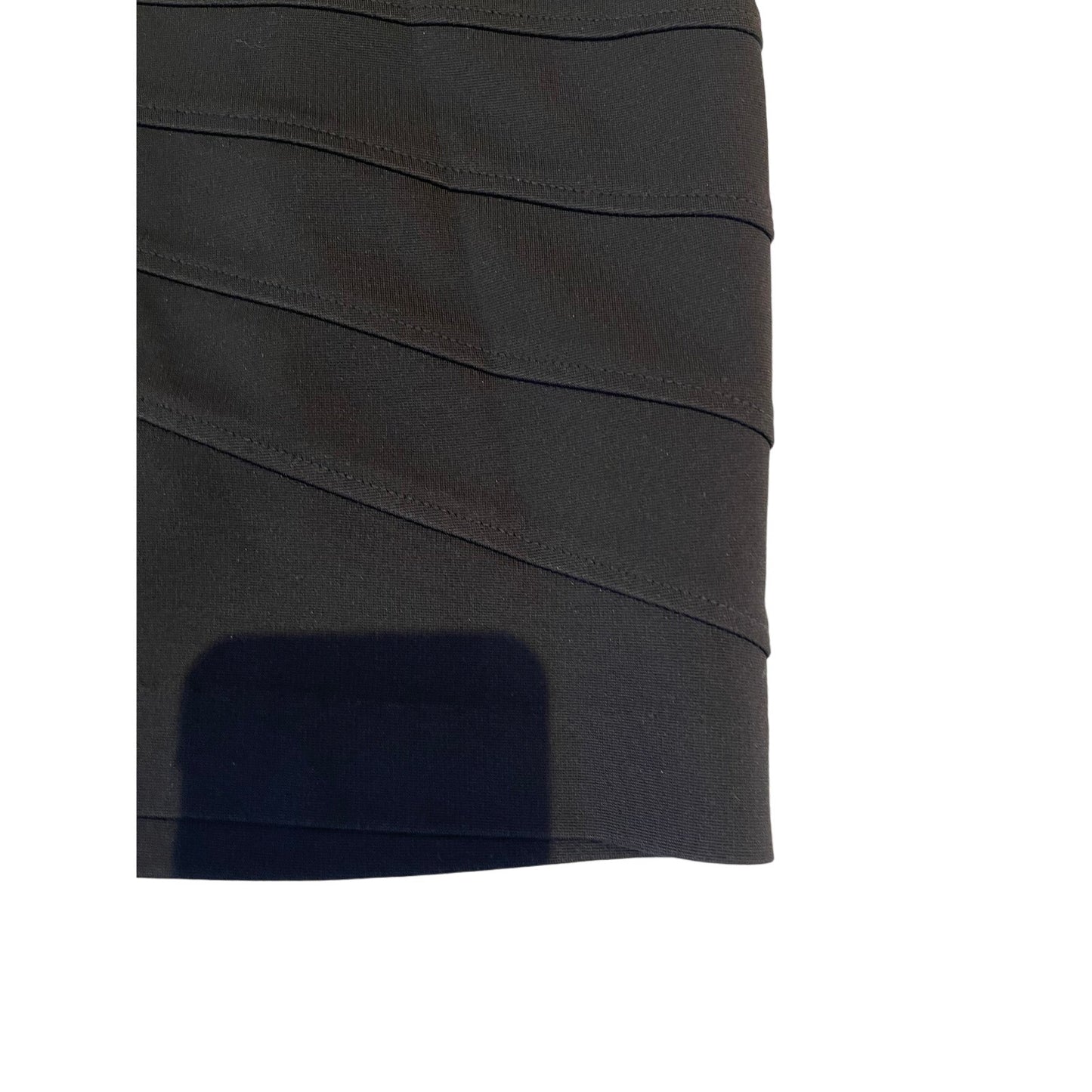 Vintage Cache - Black Pencil Skirt - Size 6 - Midi - Piping