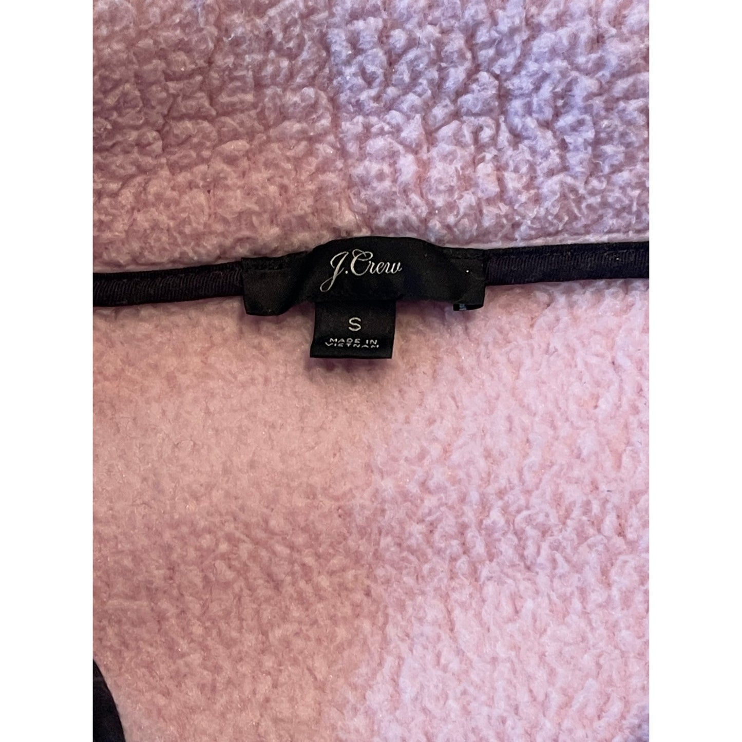 J.Crew Pink / Purple and Black Women's Size Small Zip Up Fleece Sherpa Jacket