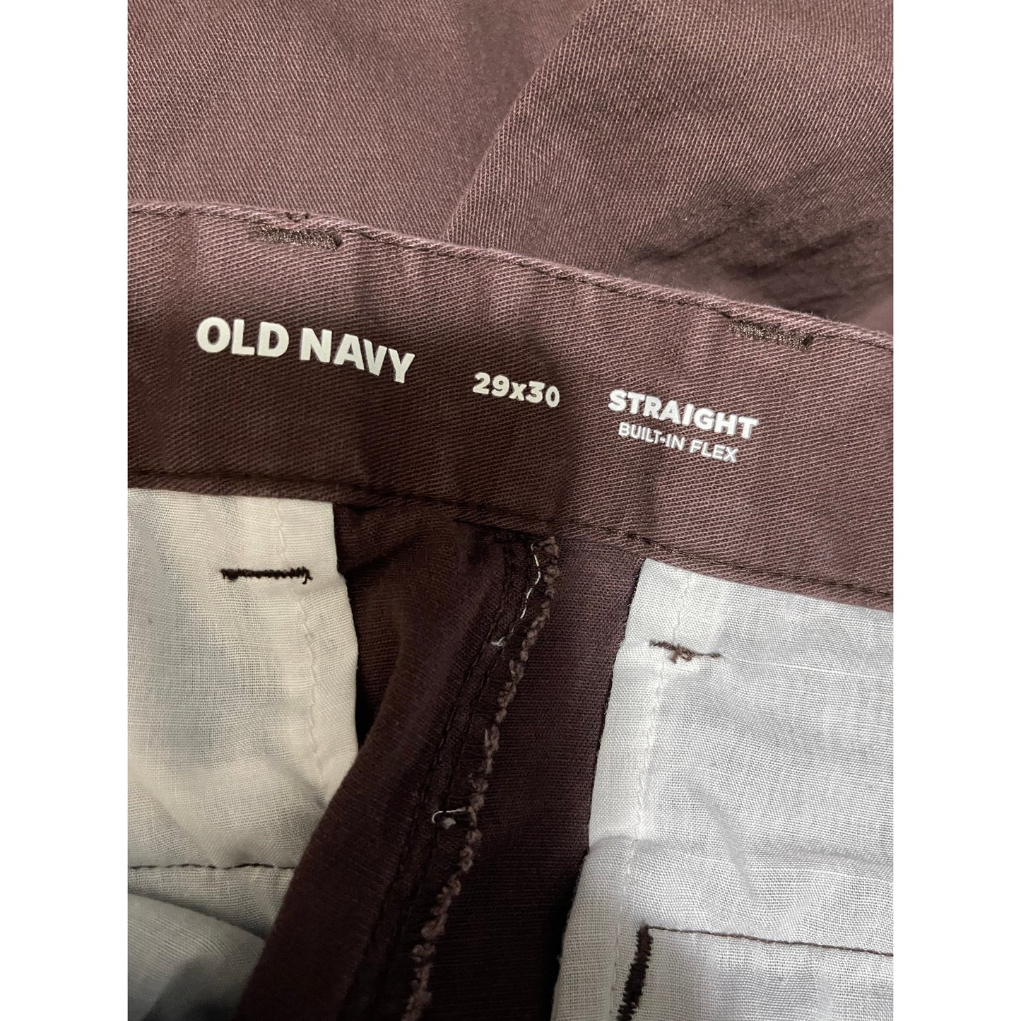 Old Navy Straight Leg Brown Slacks - 29x30 - Men's