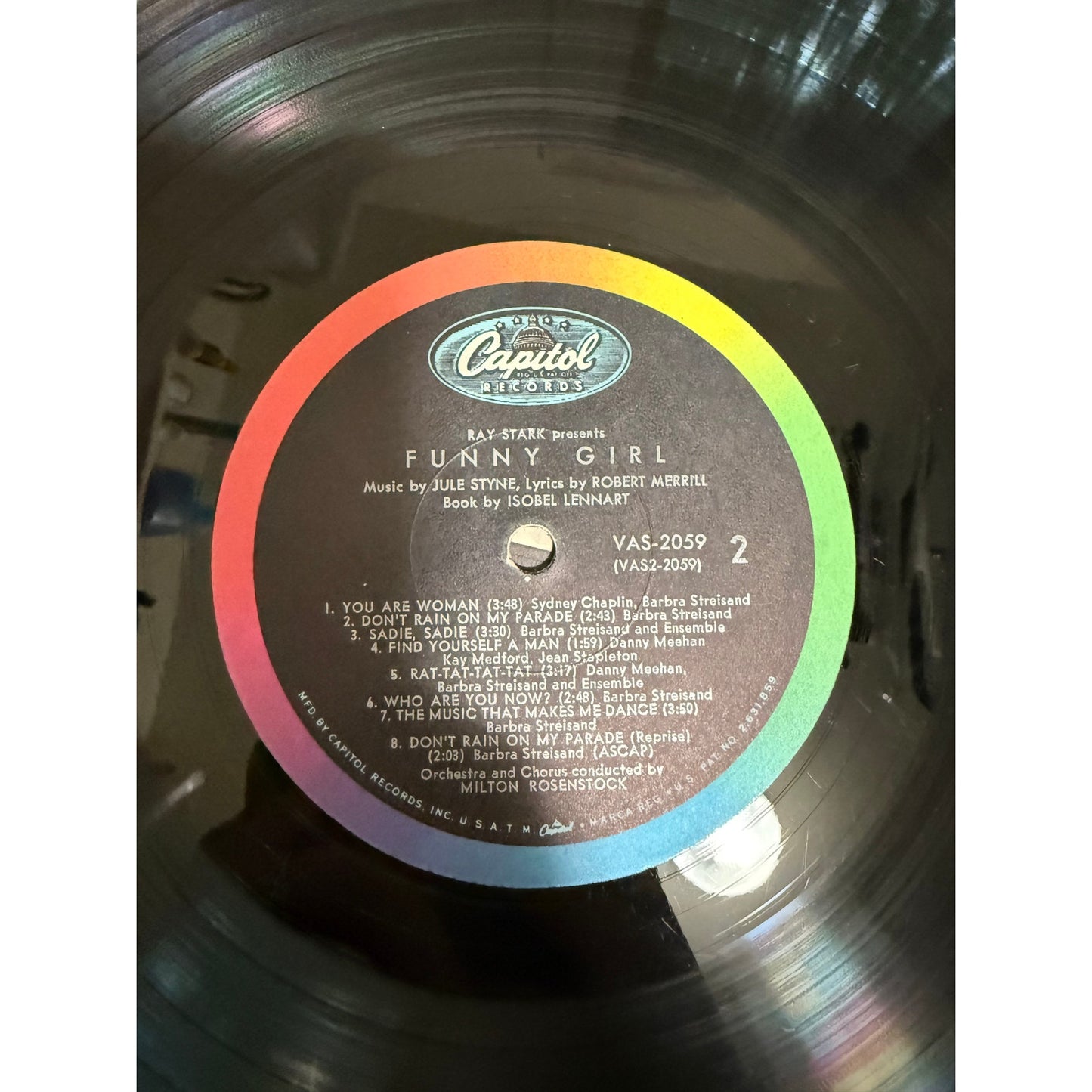 Funny Girl Original Broadway Cast Barbara Streisand 1964 LP 12" Vinyl VG+
