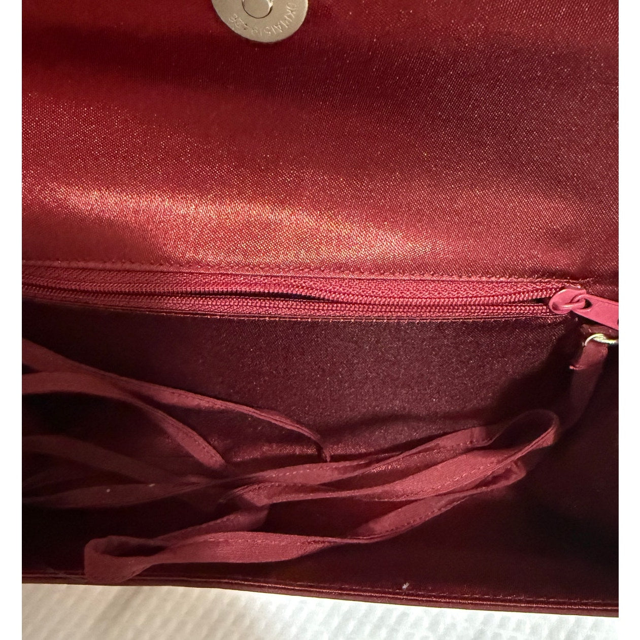 Deep Maroon Clasp Closure Clutch w/ Optional Shoulder Strap