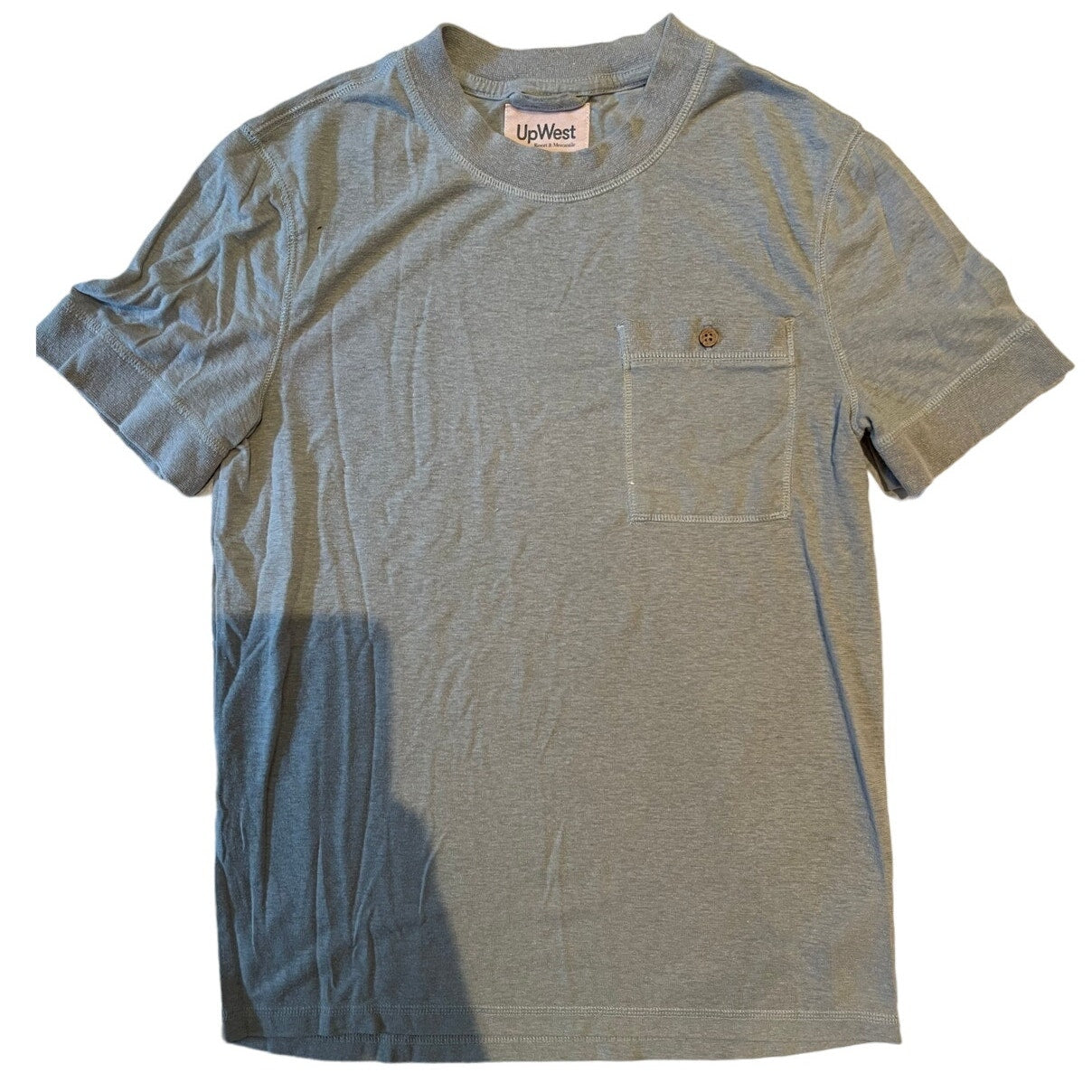 UpWest Men's Size XS Green / Gray / Blue T-Shirt Short Sleeve