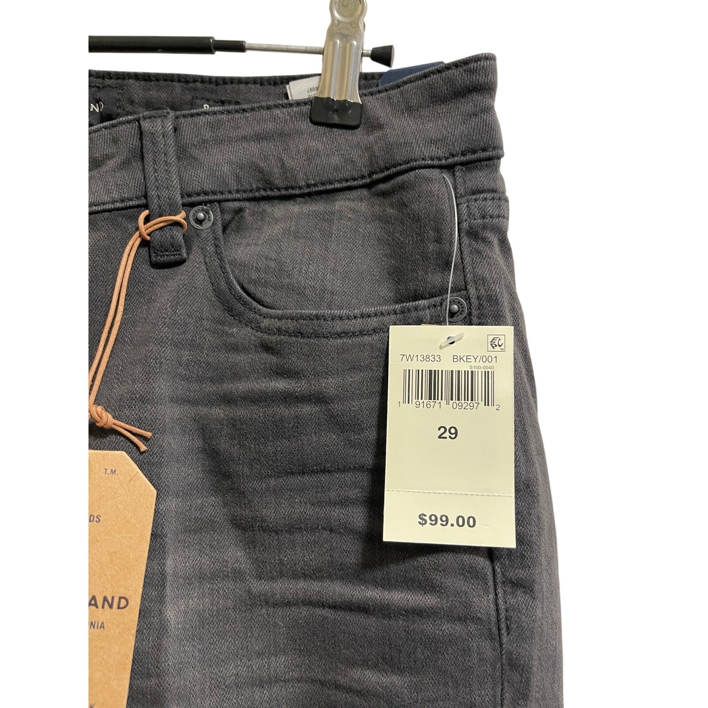 NWT Lucky Brand Dark Gray Ankle Fray Jeans Size 29