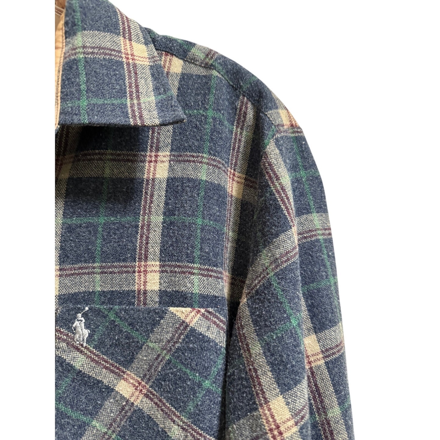 Vintage Ralph Lauren Polo 100% Wool Button Up - Long Sleeve - Large