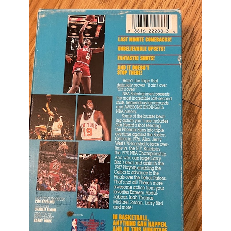 Vintage 1990 NBA Awesome Endings VHS Tape - Jordan, Bird, Abdul-Jabbar