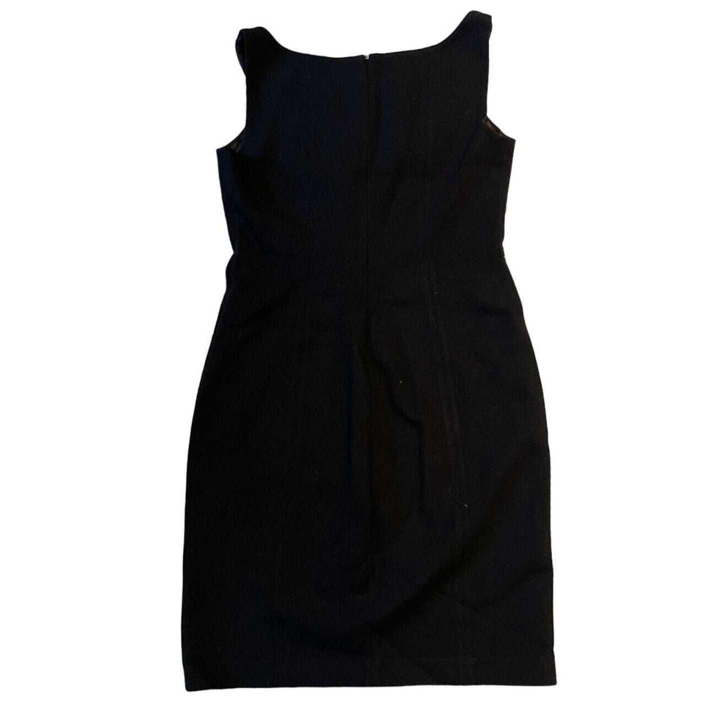 Elie Tahari Black & Blue Lace Sleeveless Shift Dress Size 10
