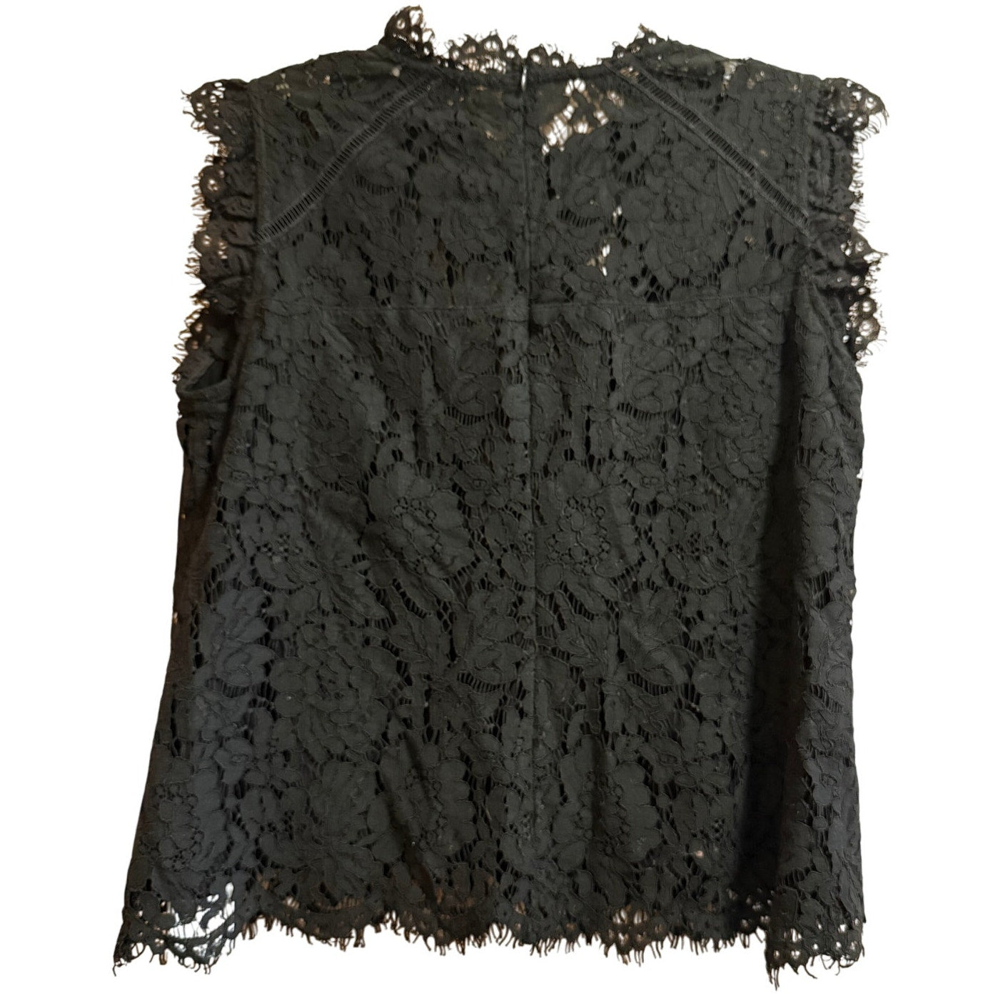 Generation Love New York Black / Dark Navy Lace Sleeveless Blouse - Large