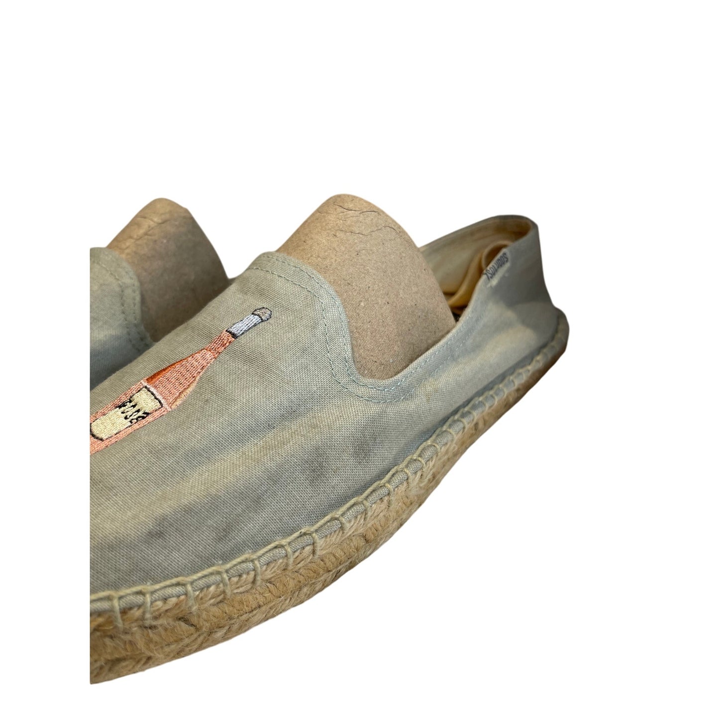 Soludos Womens Size 9 La Vie En Rosé Embroidered Smoking Slippers