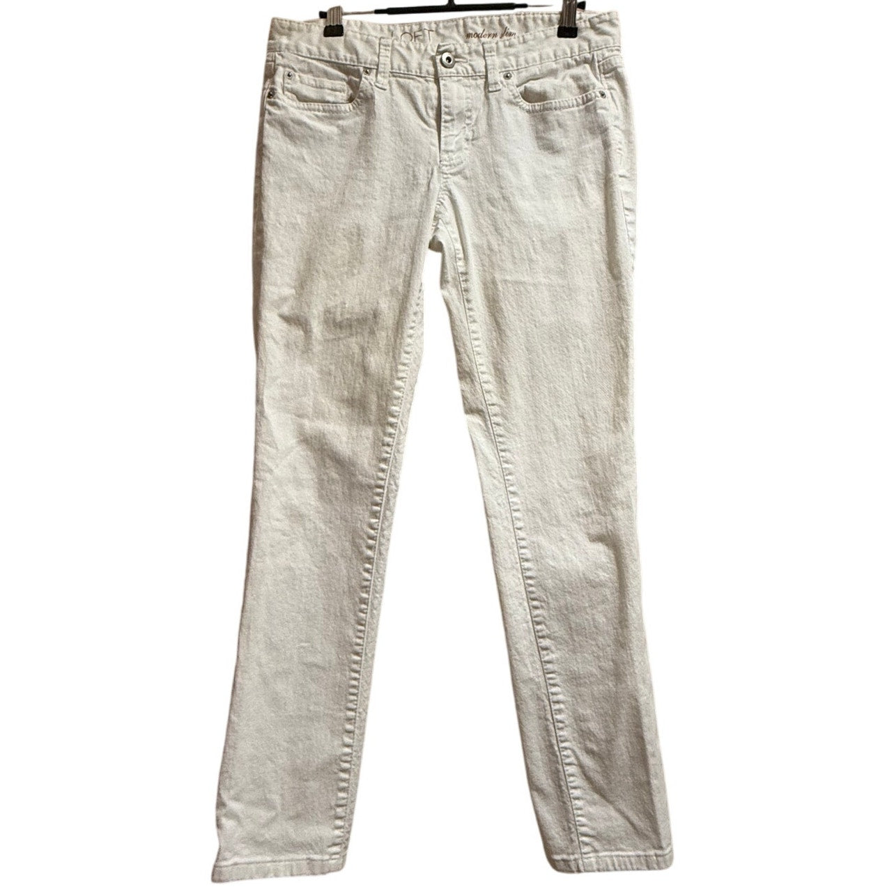 Ann Taylor The Loft Modern Slim White Denim Jeans - Size 4